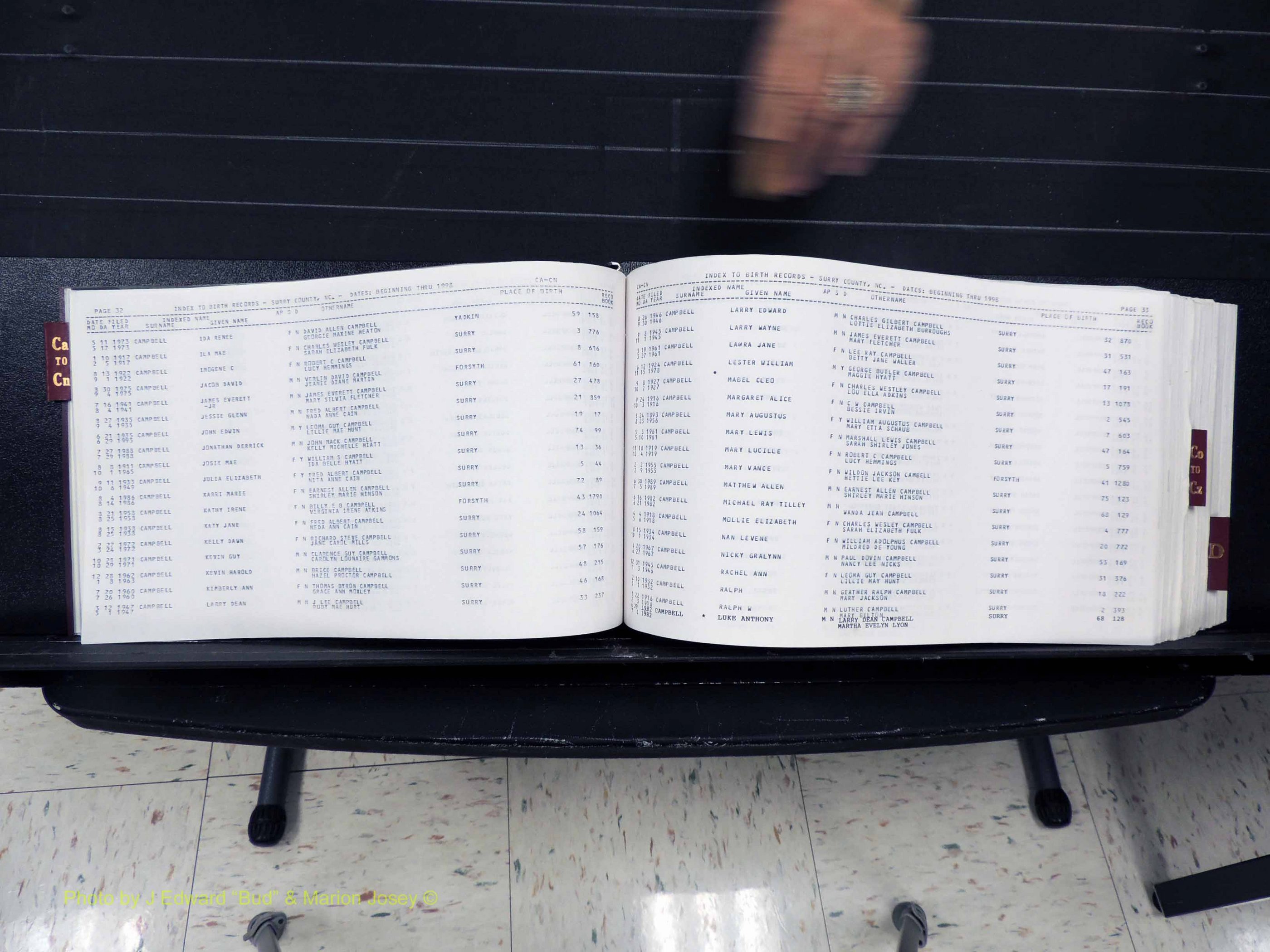 Surry Co, NC, Births, C-D, 1913-1998 (118).JPG