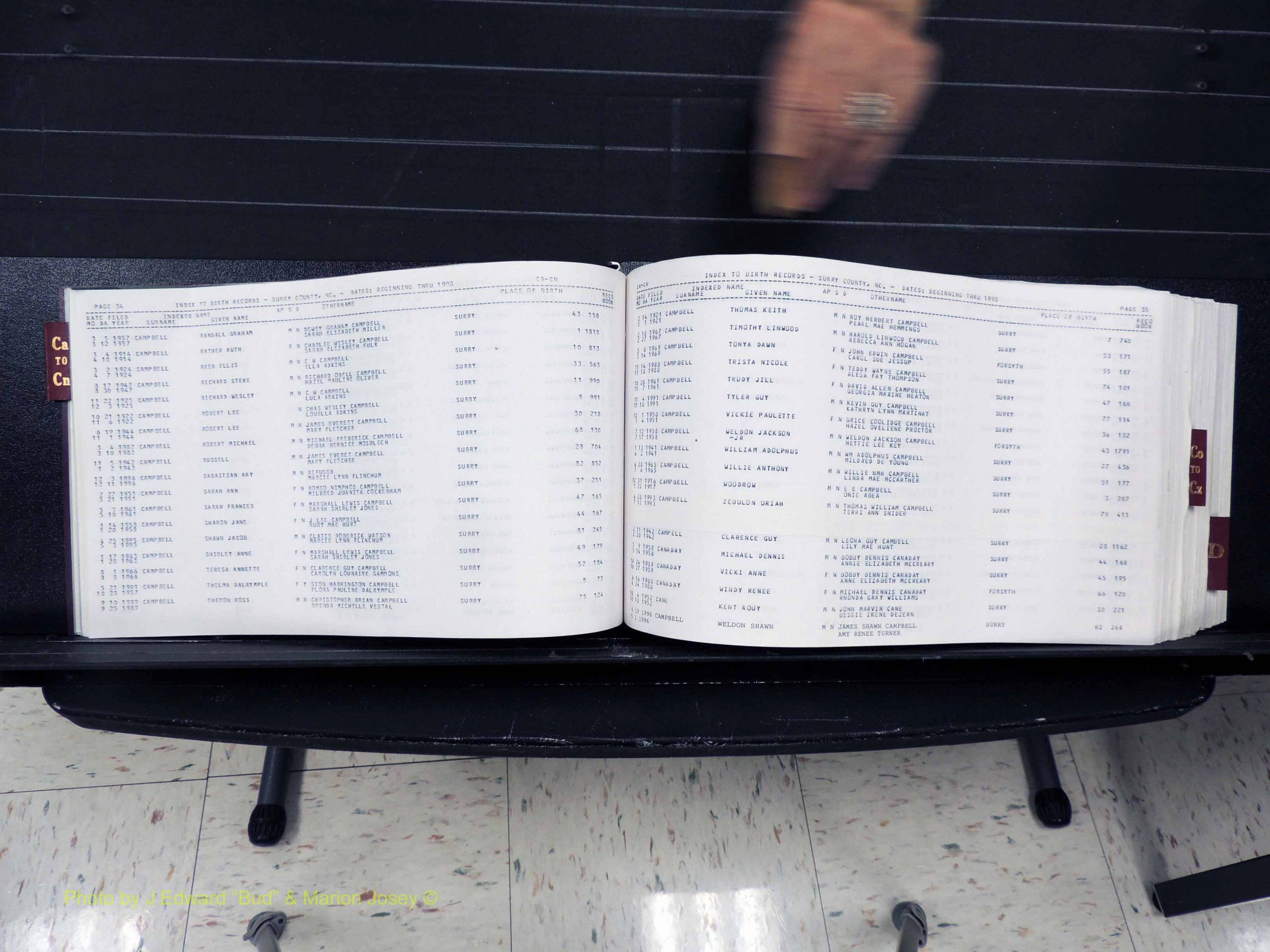 Surry Co, NC, Births, C-D, 1913-1998 (119).JPG