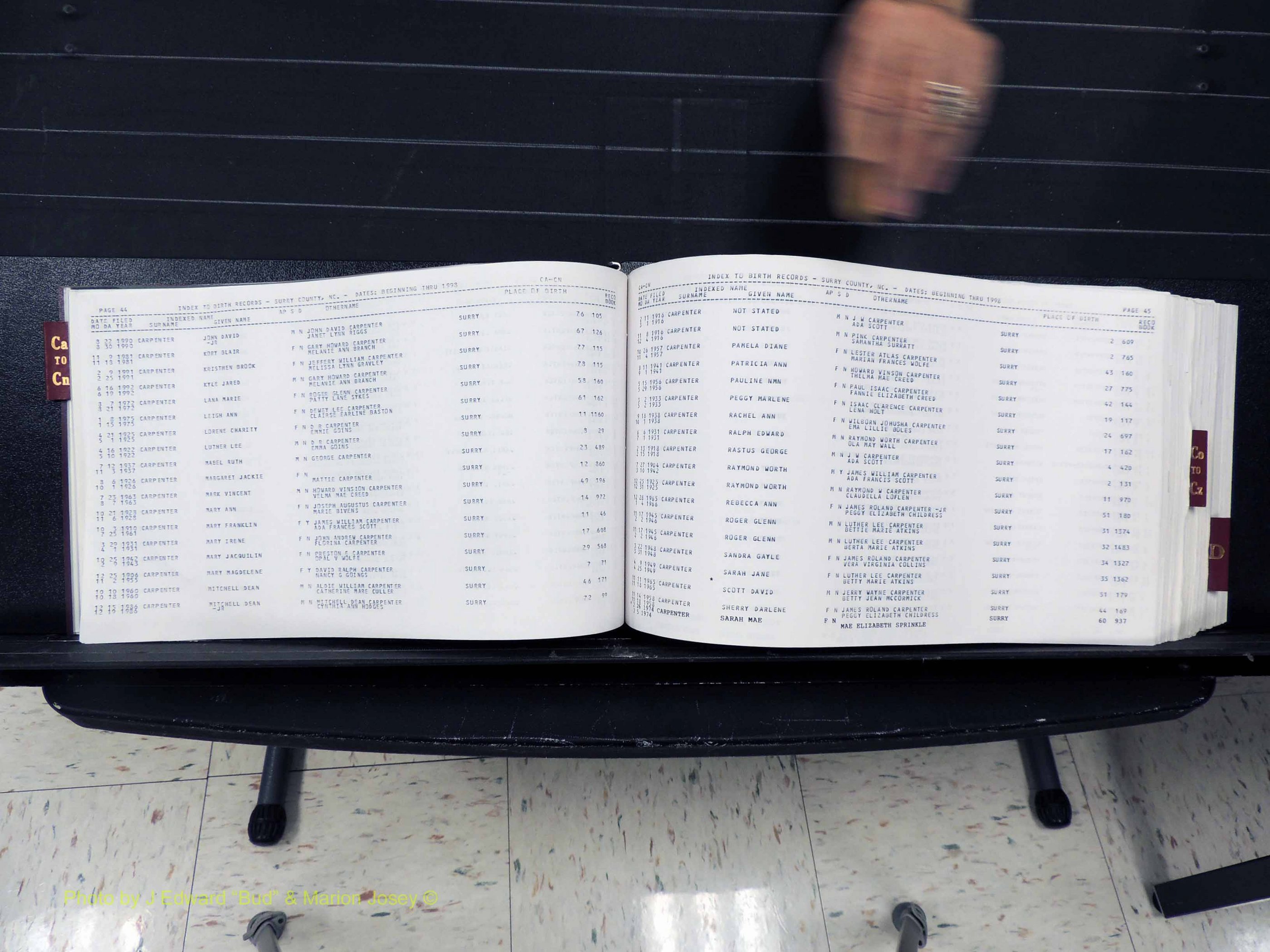 Surry Co, NC, Births, C-D, 1913-1998 (124).JPG