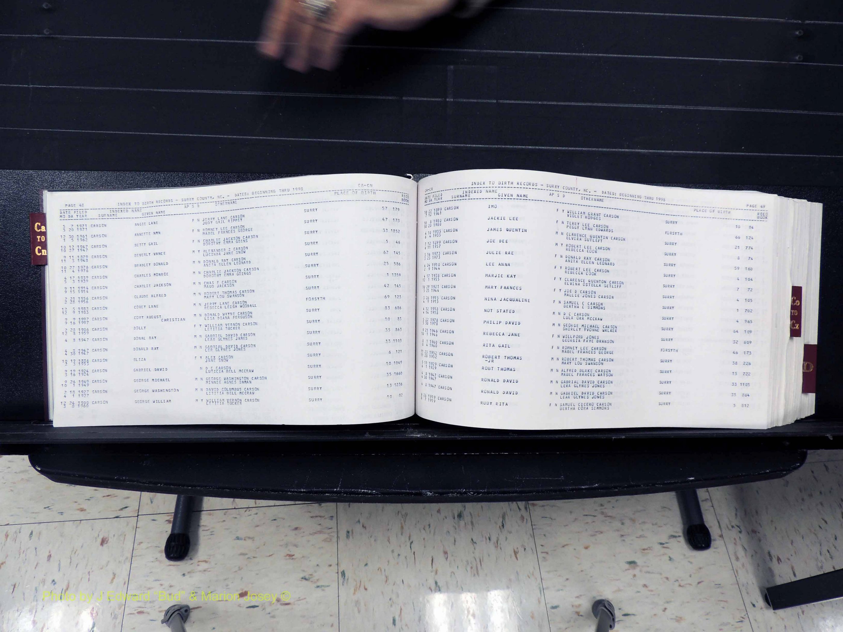 Surry Co, NC, Births, C-D, 1913-1998 (126).JPG