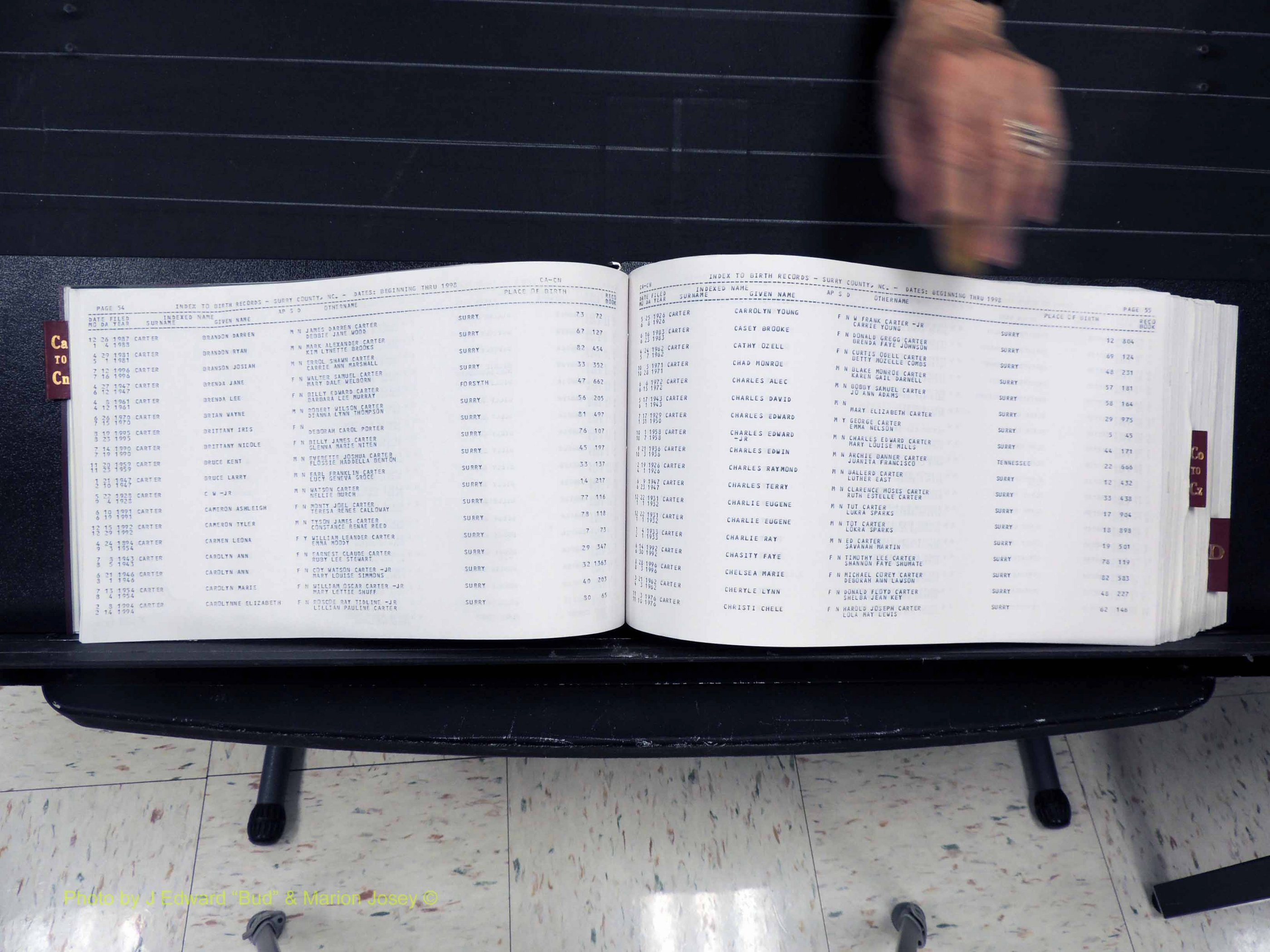 Surry Co, NC, Births, C-D, 1913-1998 (129).JPG