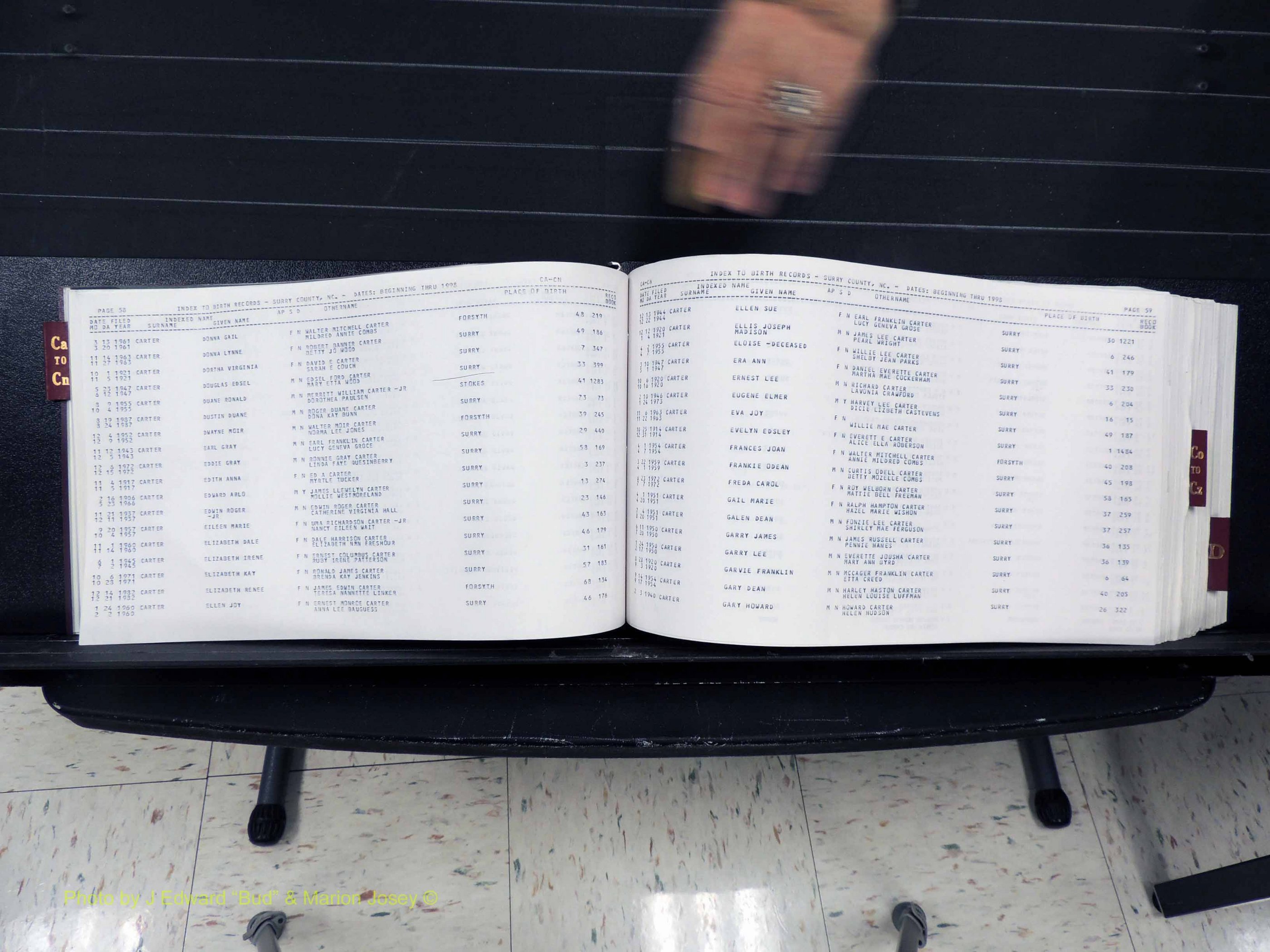 Surry Co, NC, Births, C-D, 1913-1998 (131).JPG