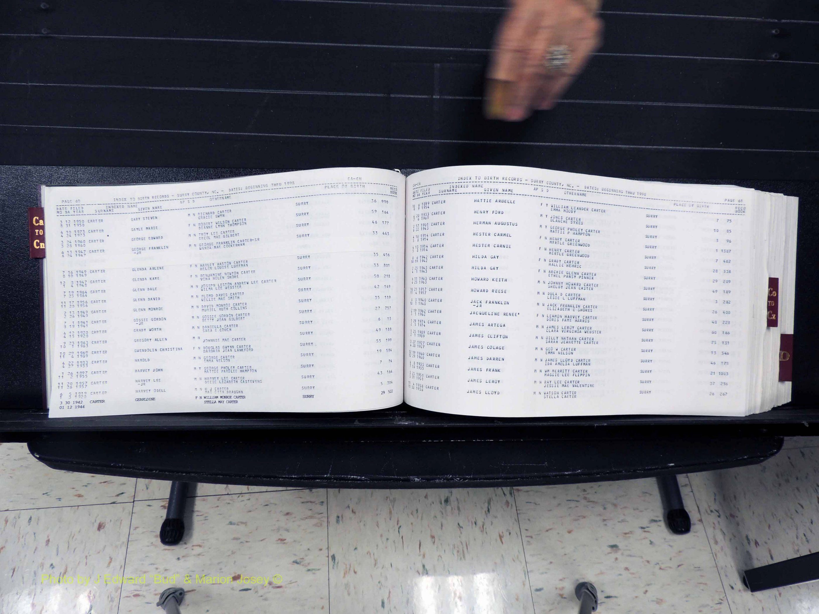 Surry Co, NC, Births, C-D, 1913-1998 (132).JPG