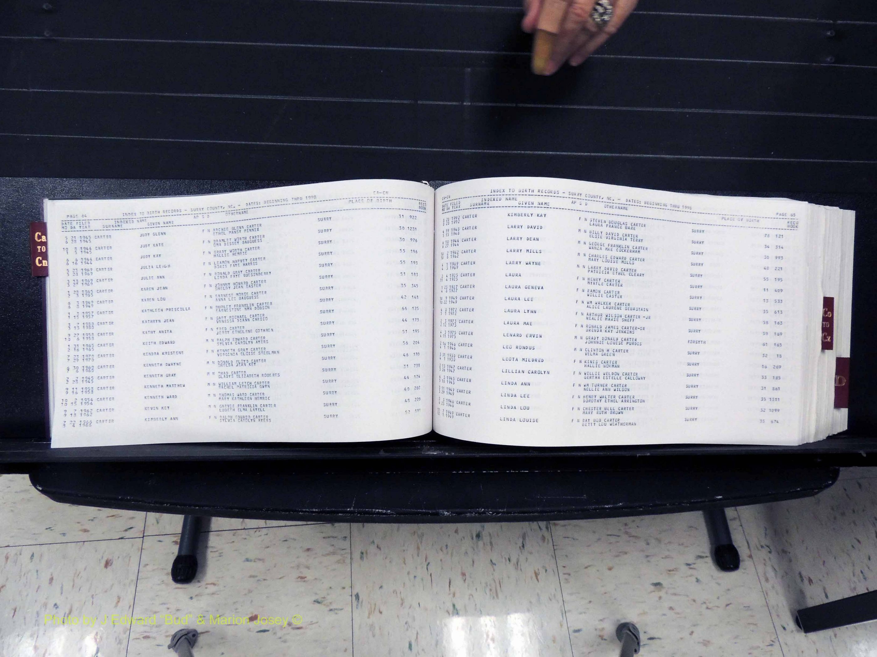 Surry Co, NC, Births, C-D, 1913-1998 (134).JPG