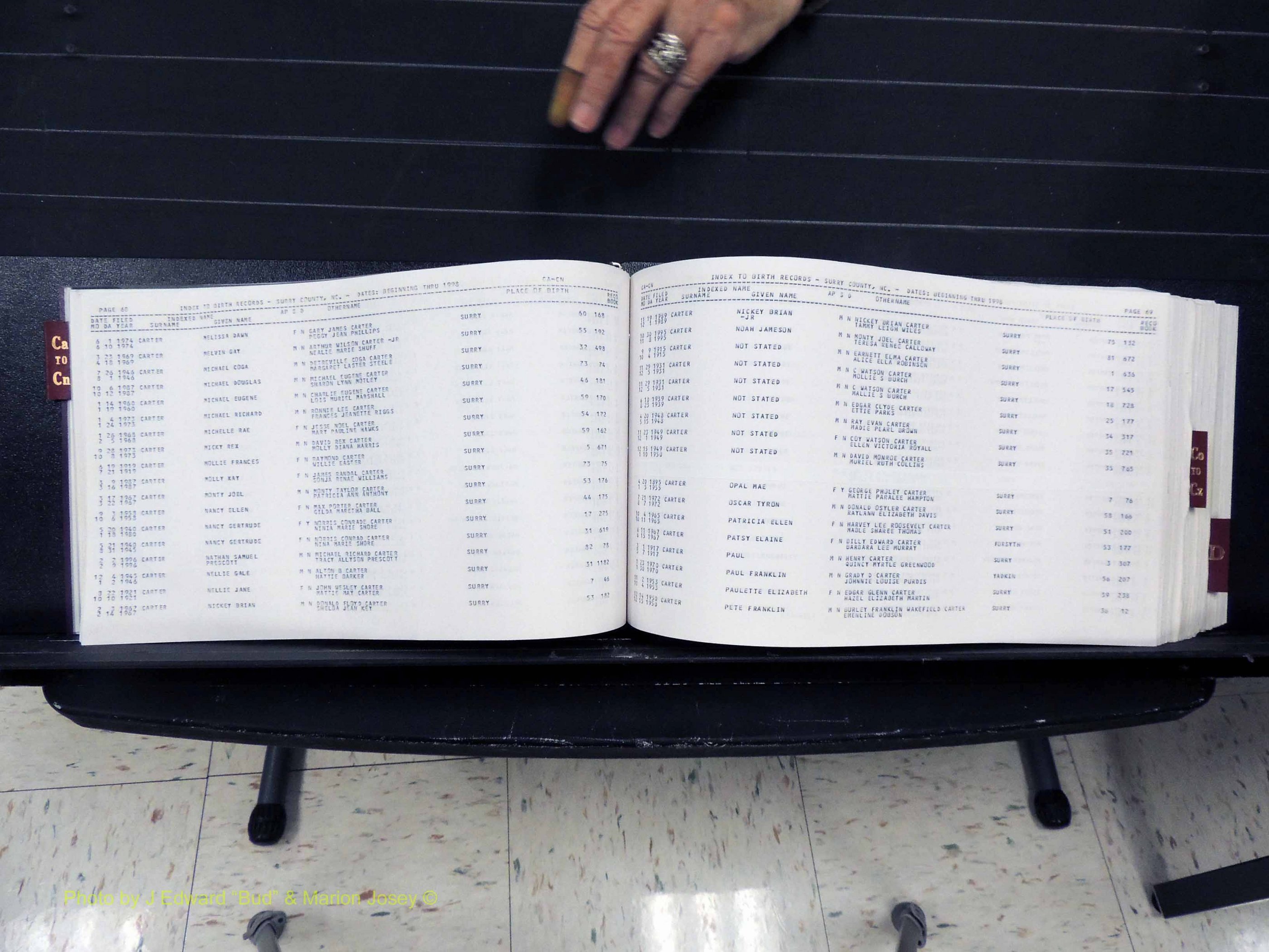 Surry Co, NC, Births, C-D, 1913-1998 (136).JPG