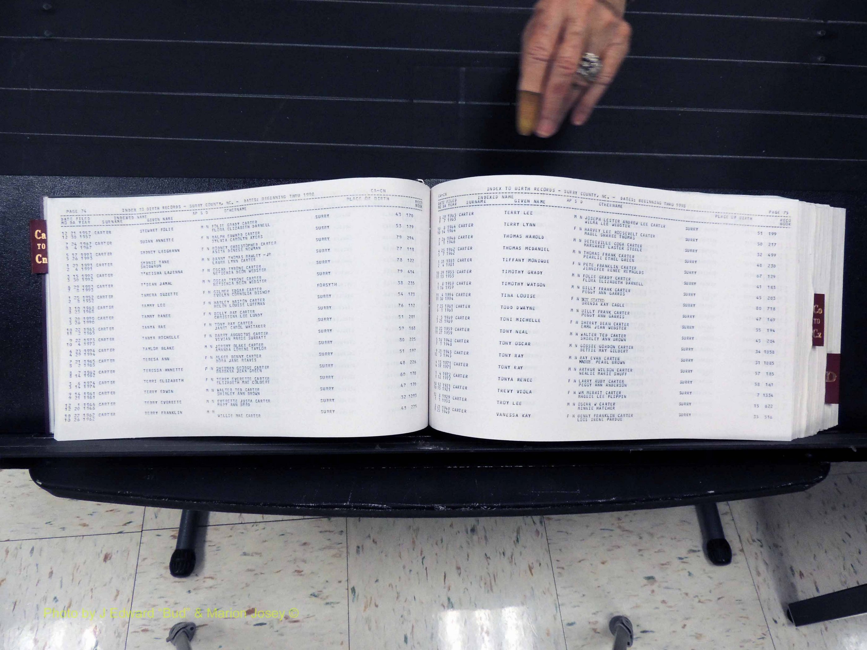 Surry Co, NC, Births, C-D, 1913-1998 (139).JPG