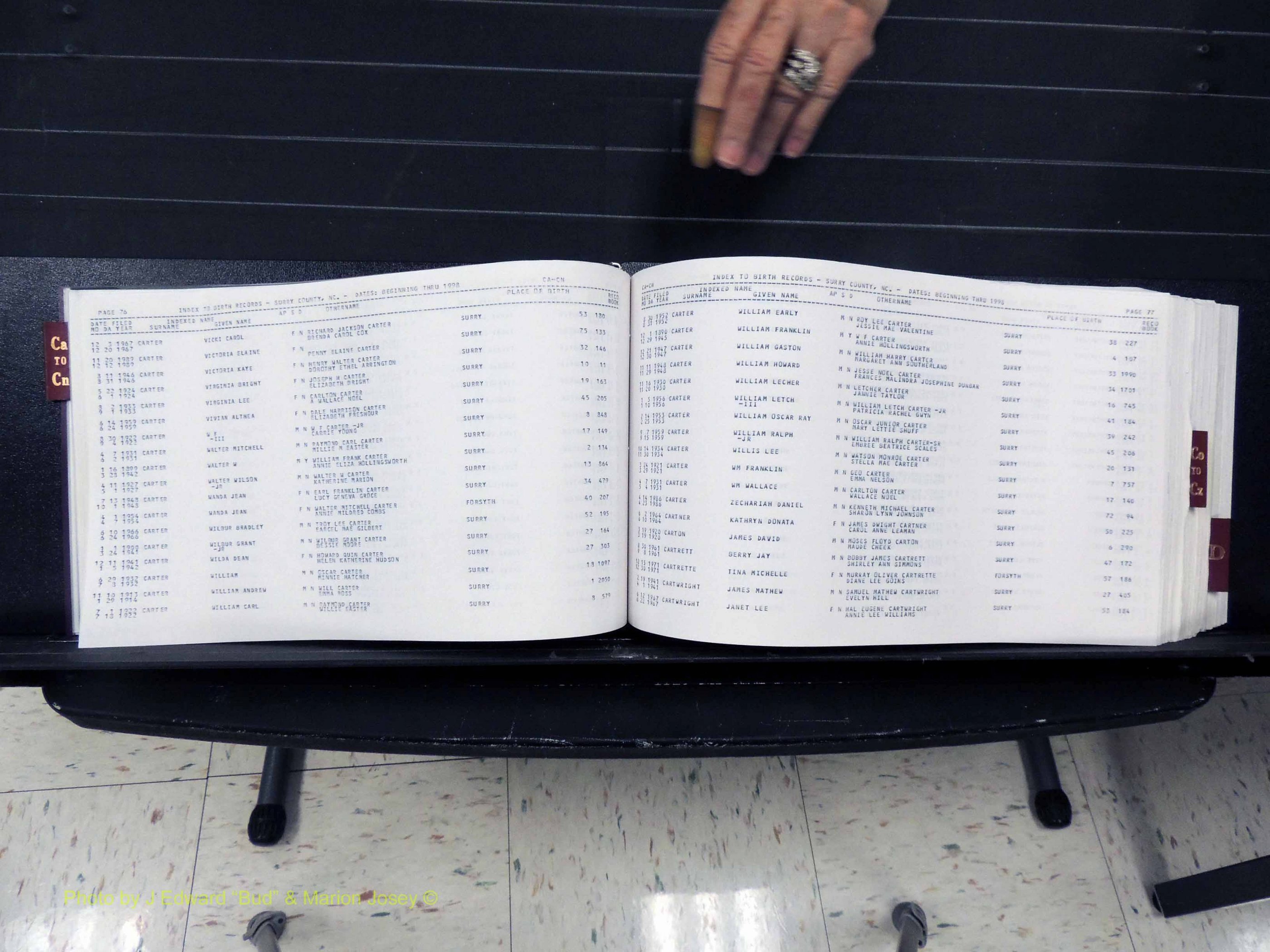 Surry Co, NC, Births, C-D, 1913-1998 (140).JPG