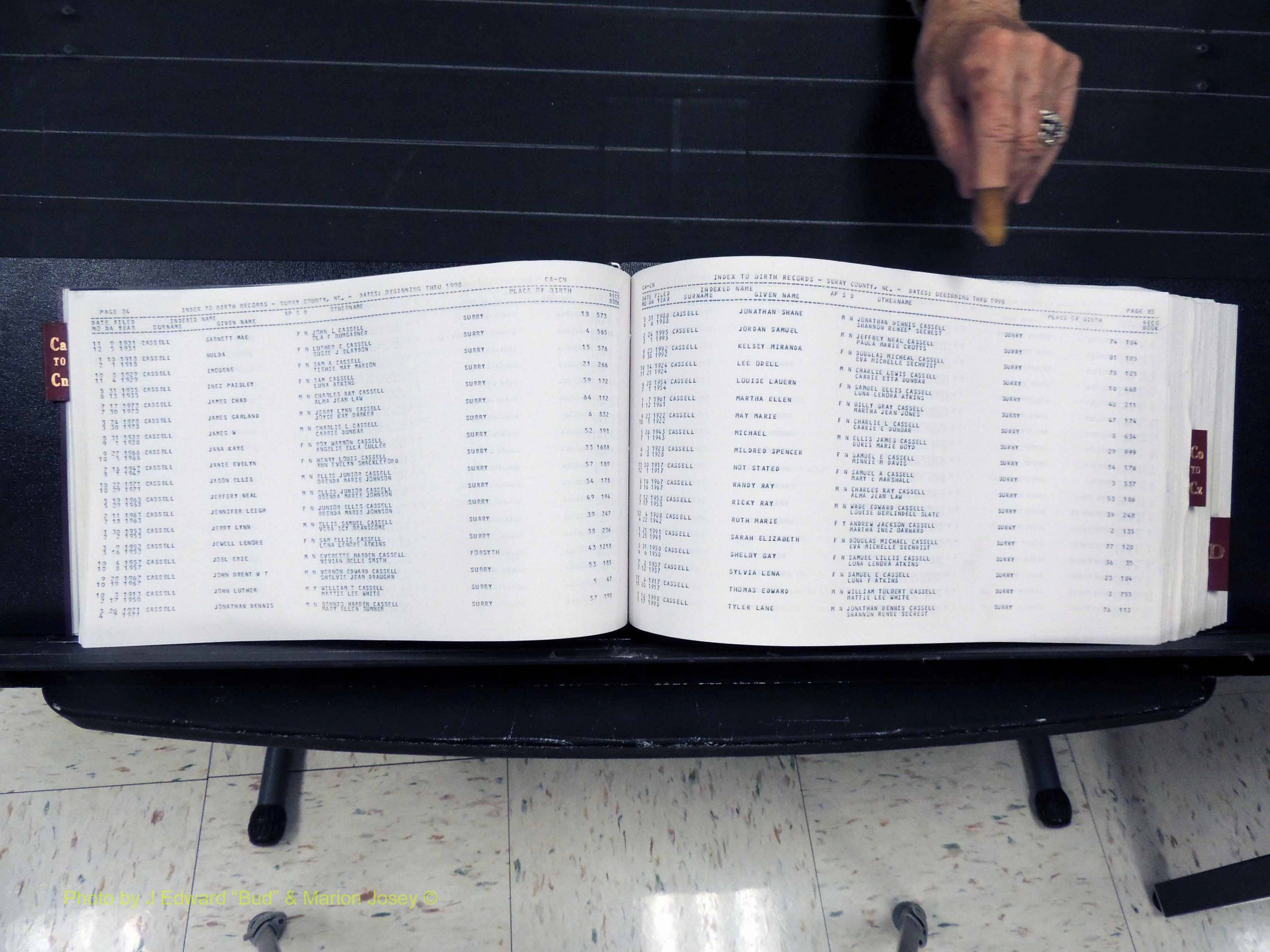 Surry Co, NC, Births, C-D, 1913-1998 (144).JPG