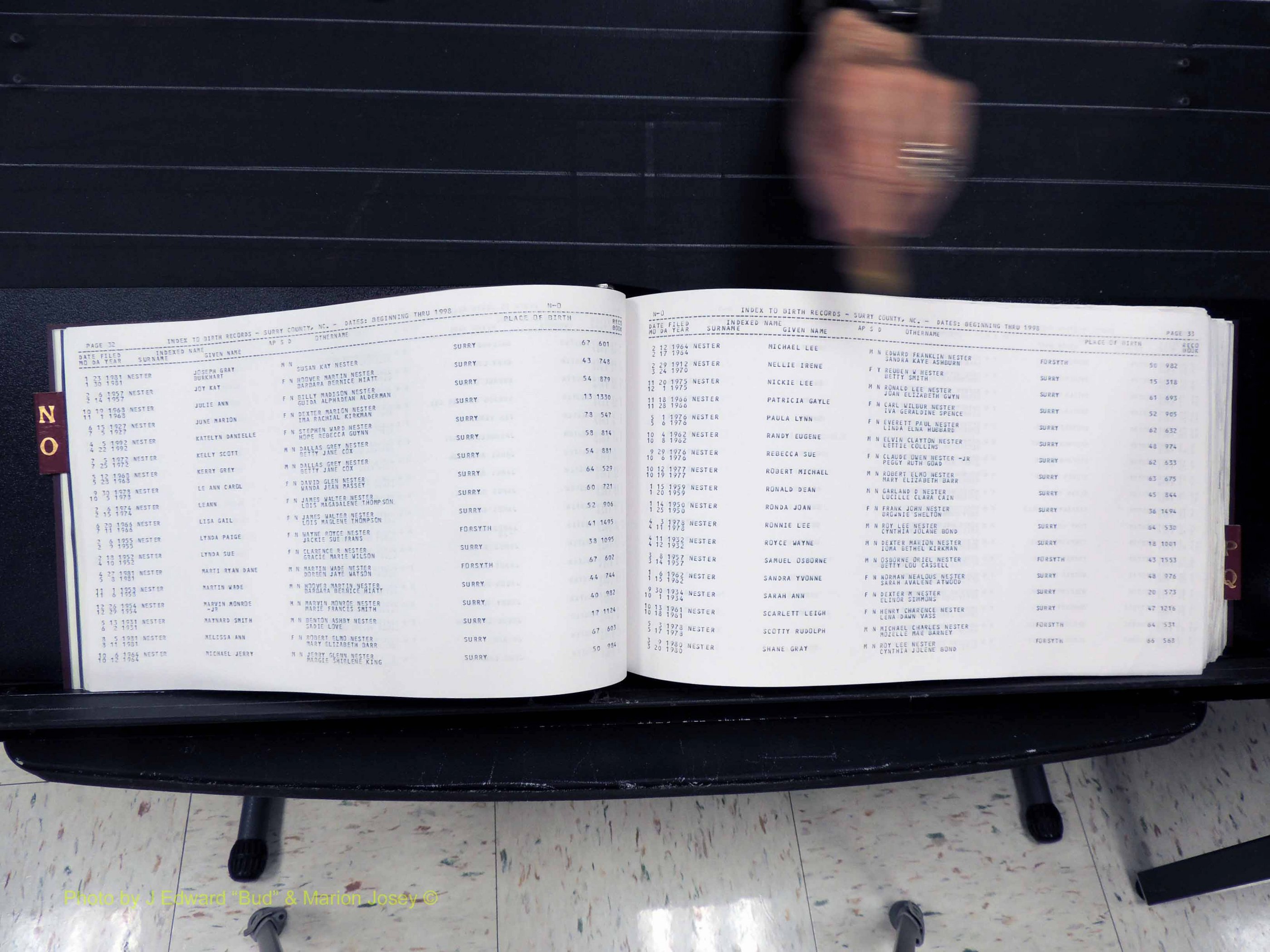 Surry Co, NC, Births, N-Q, 1913-1998 (118).JPG