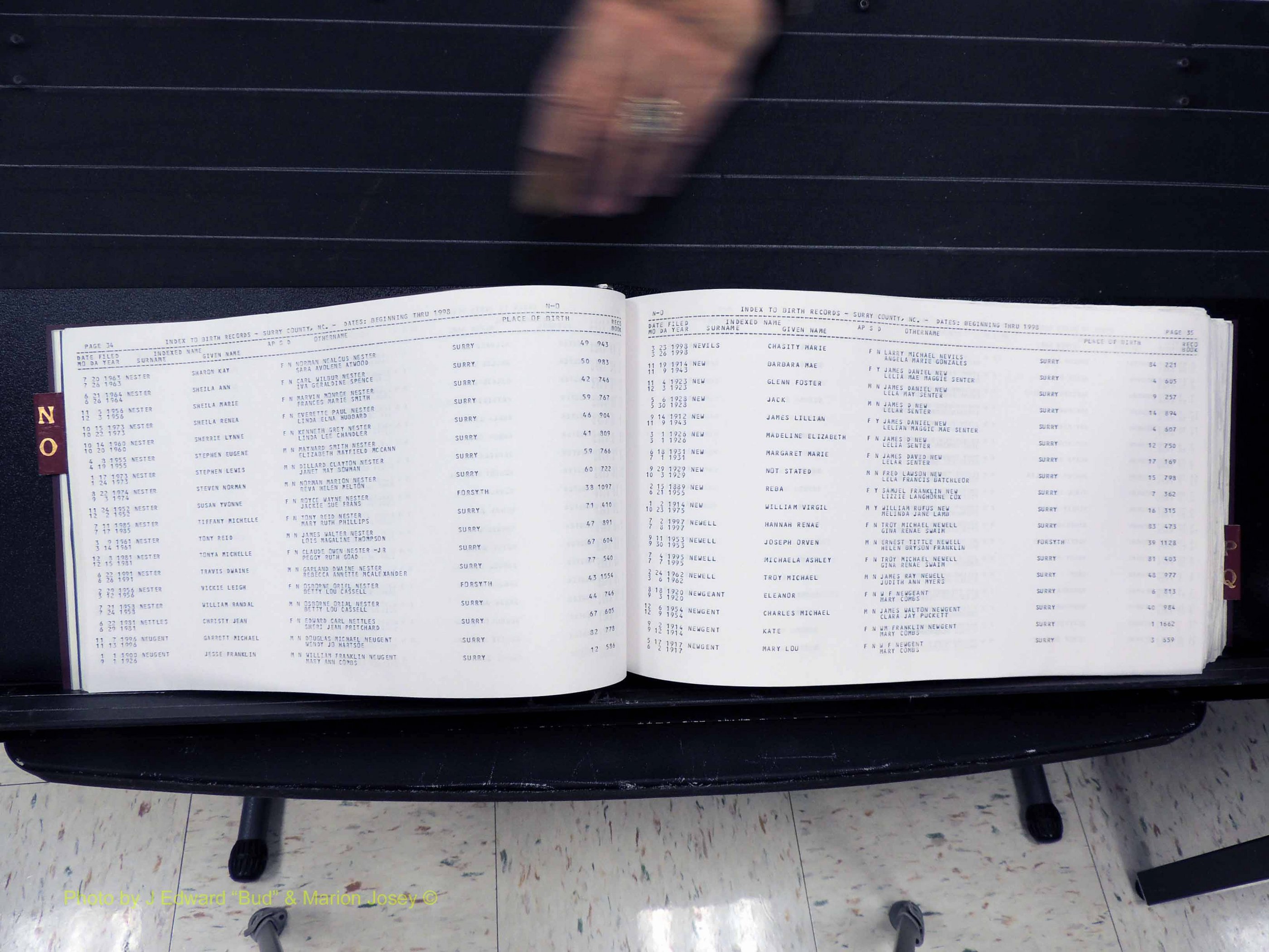 Surry Co, NC, Births, N-Q, 1913-1998 (119).JPG