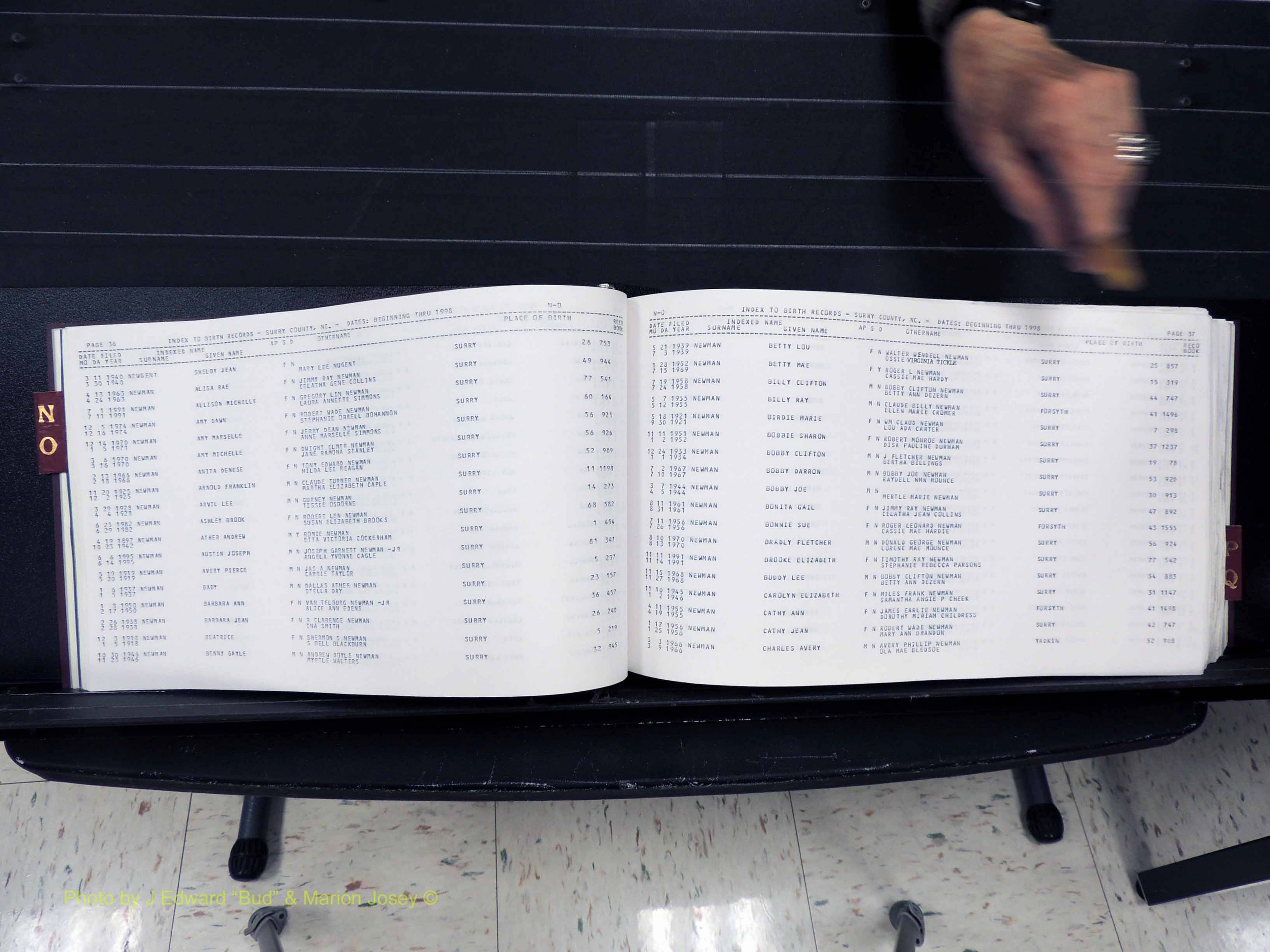Surry Co, NC, Births, N-Q, 1913-1998 (120).JPG