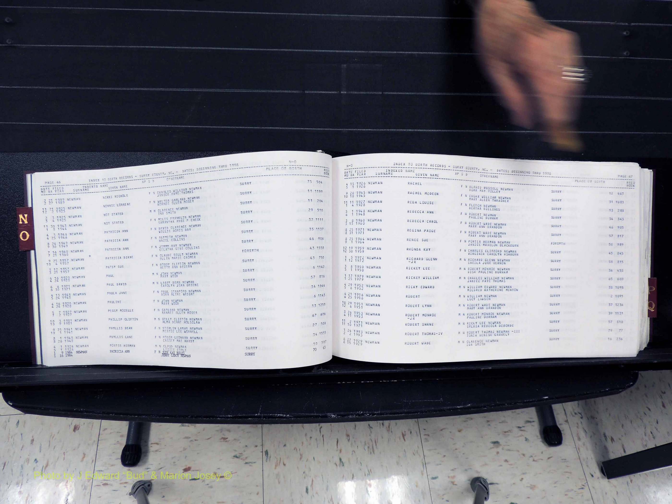 Surry Co, NC, Births, N-Q, 1913-1998 (125).JPG