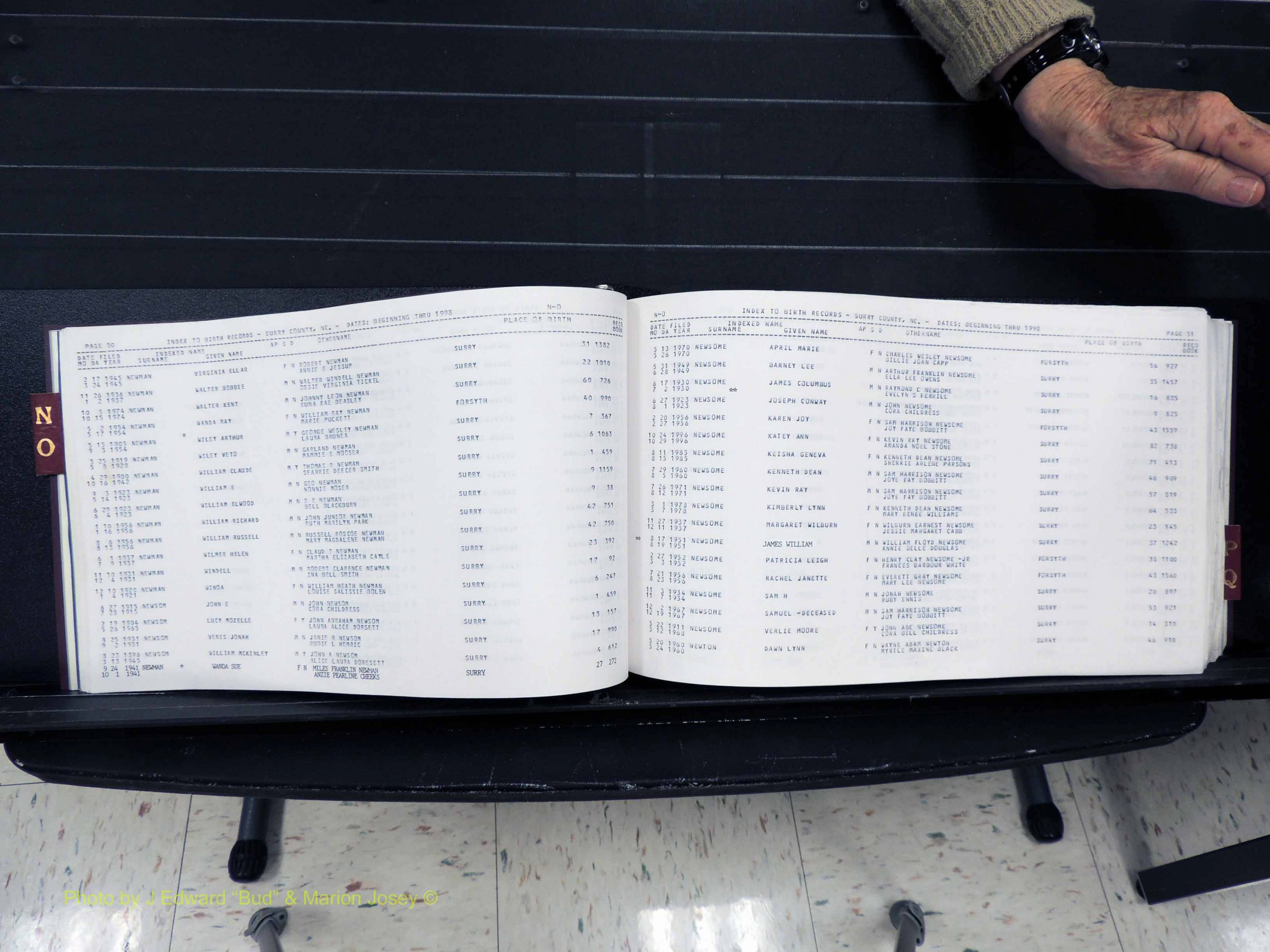 Surry Co, NC, Births, N-Q, 1913-1998 (127).JPG