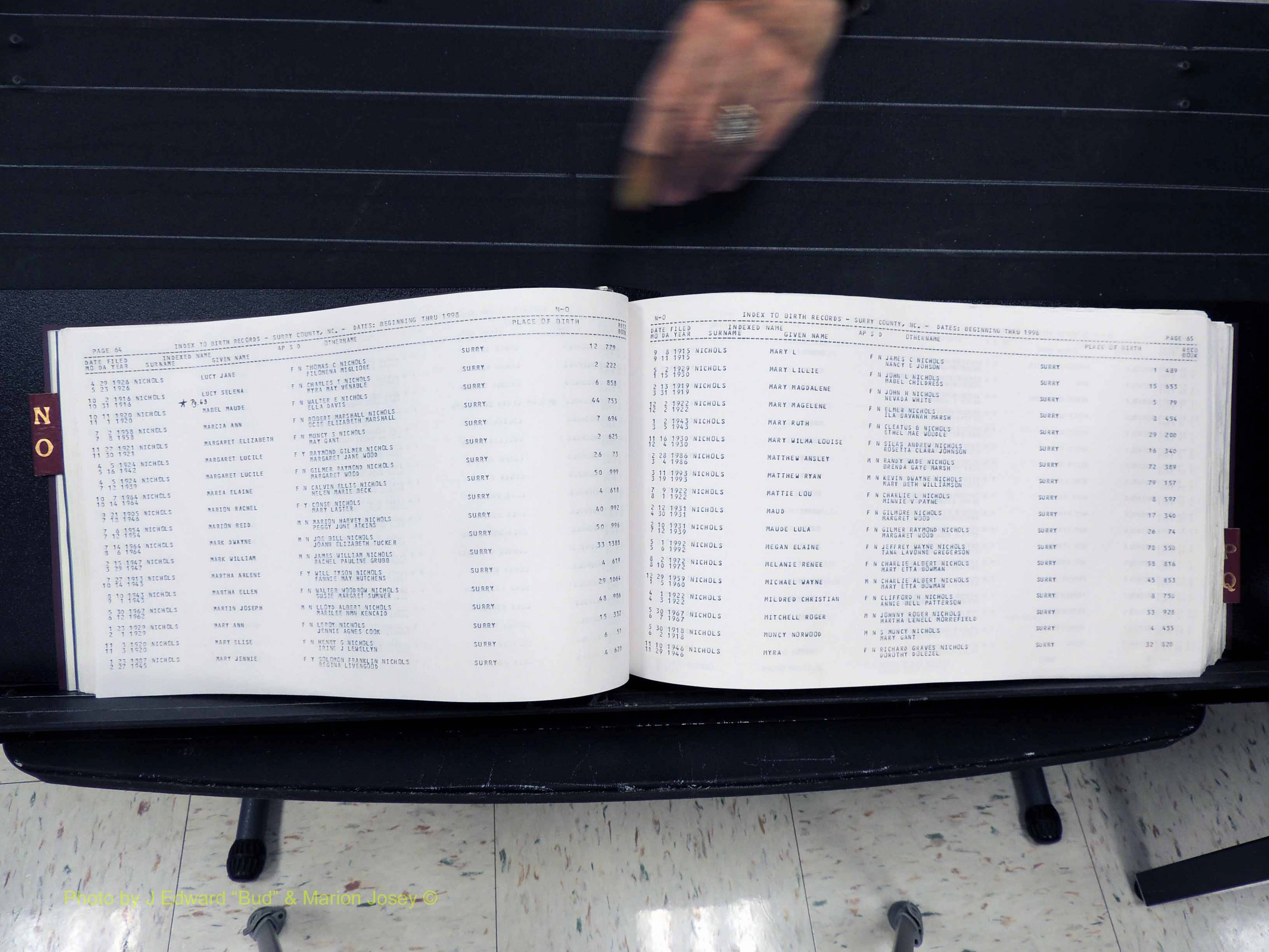 Surry Co, NC, Births, N-Q, 1913-1998 (134).JPG