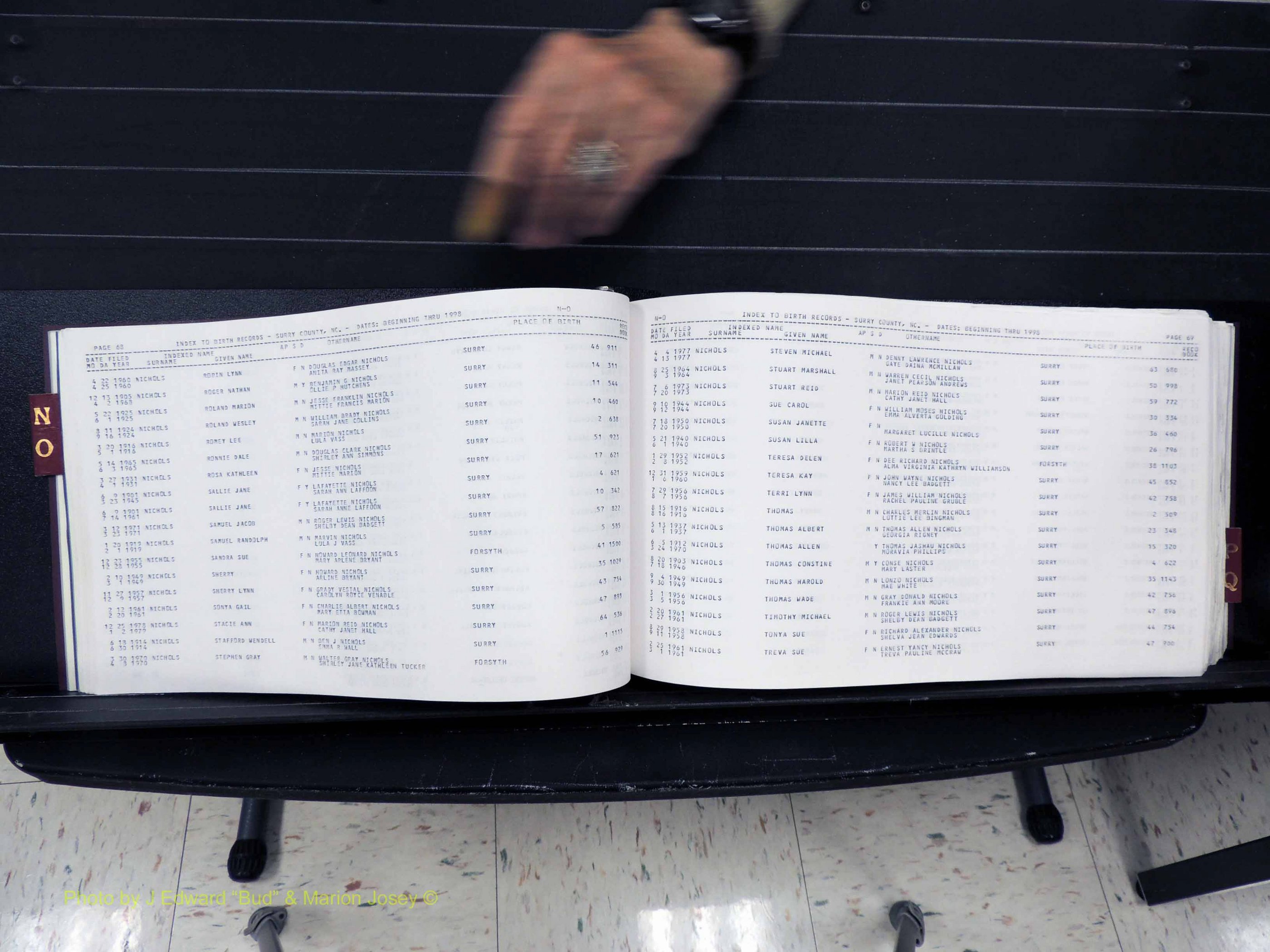 Surry Co, NC, Births, N-Q, 1913-1998 (136).JPG