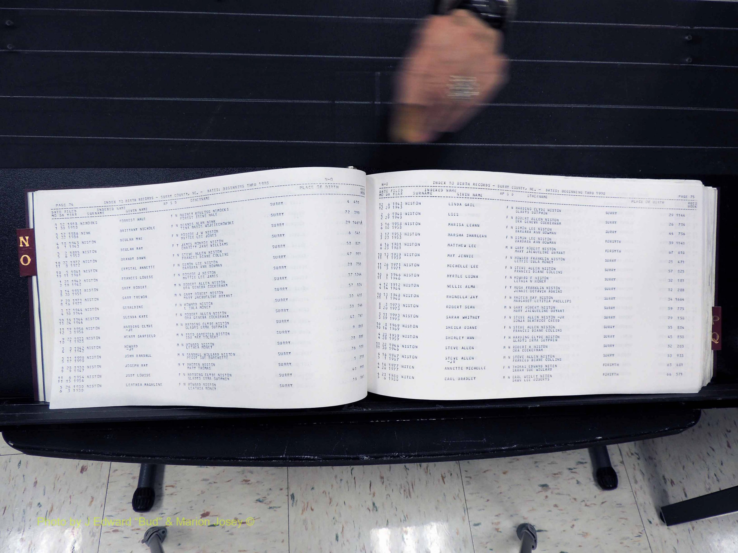 Surry Co, NC, Births, N-Q, 1913-1998 (139).JPG