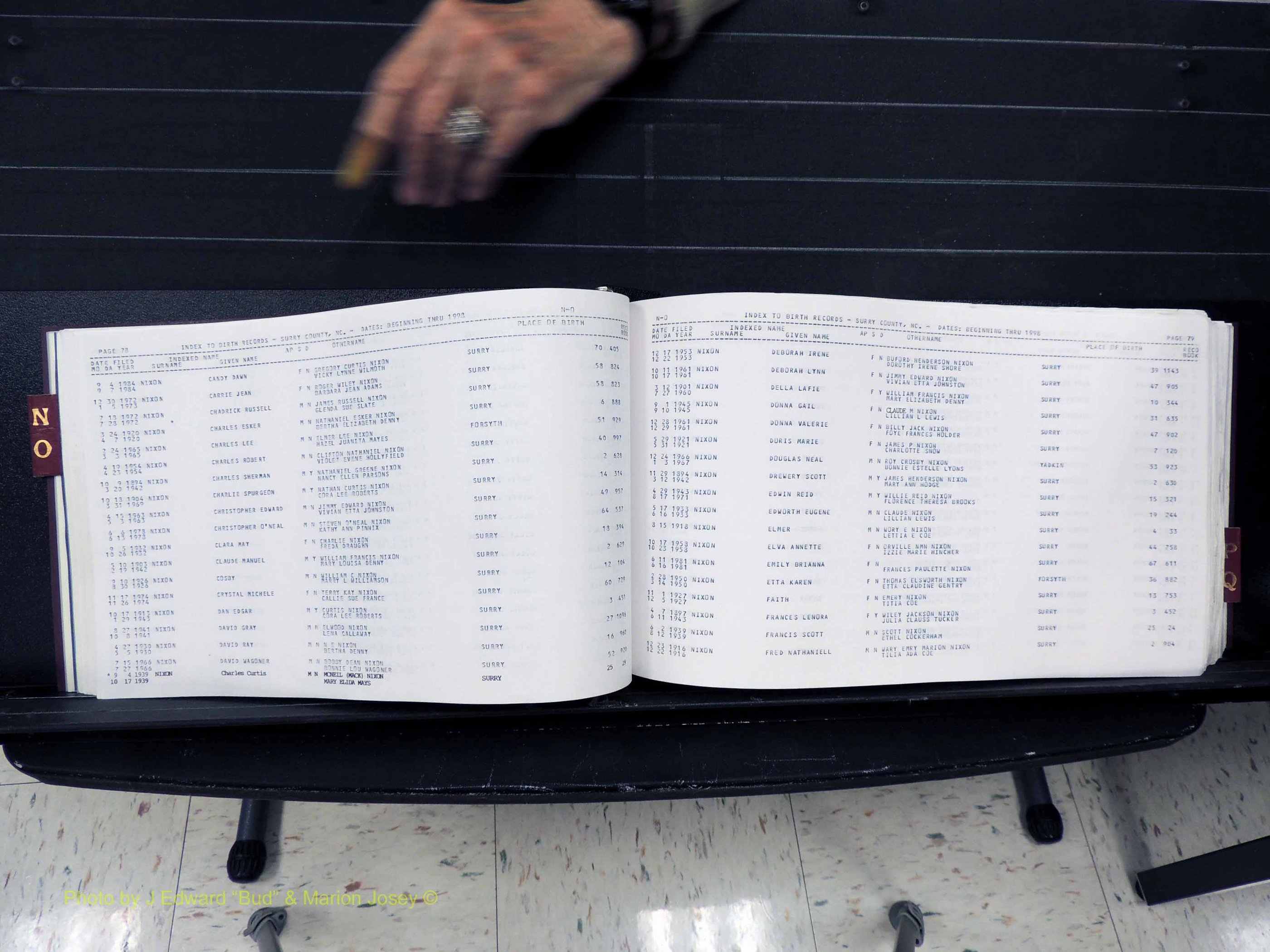 Surry Co, NC, Births, N-Q, 1913-1998 (141).JPG