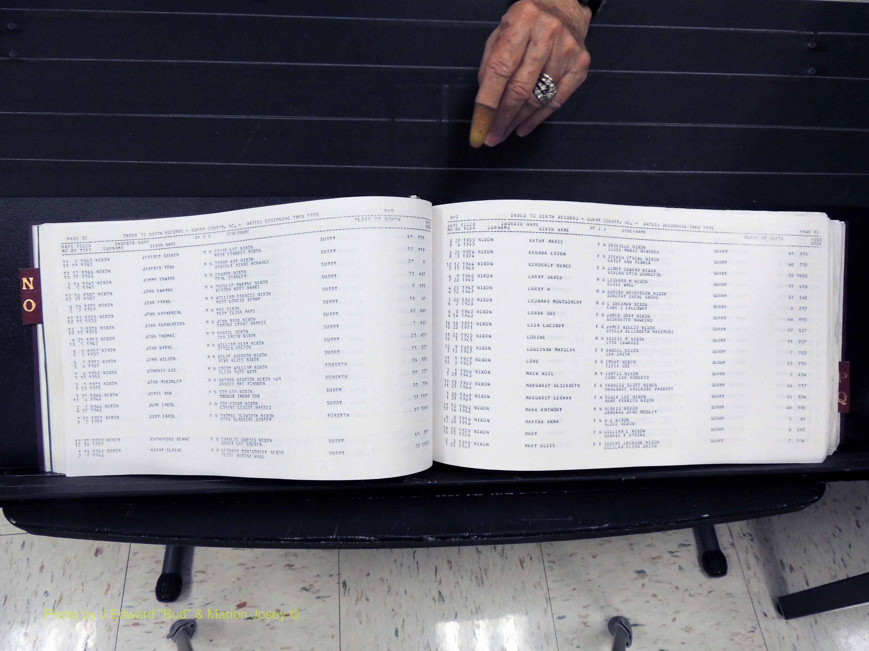 Surry Co, NC, Births, N-Q, 1913-1998 (143).JPG