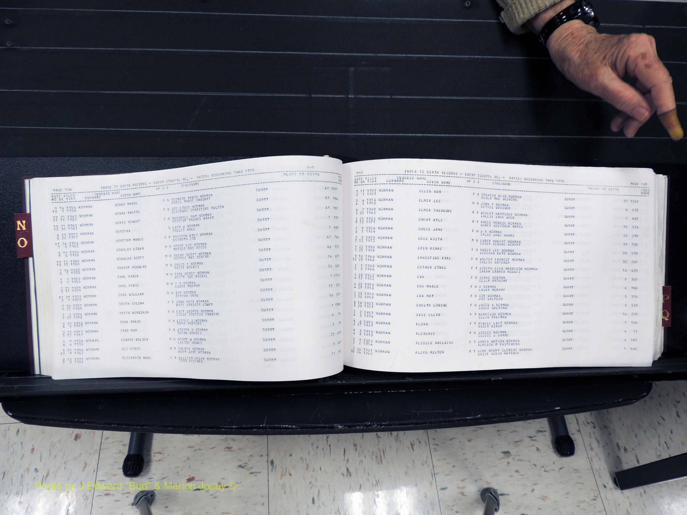 Surry Co, NC, Births, N-Q, 1913-1998 (154).JPG