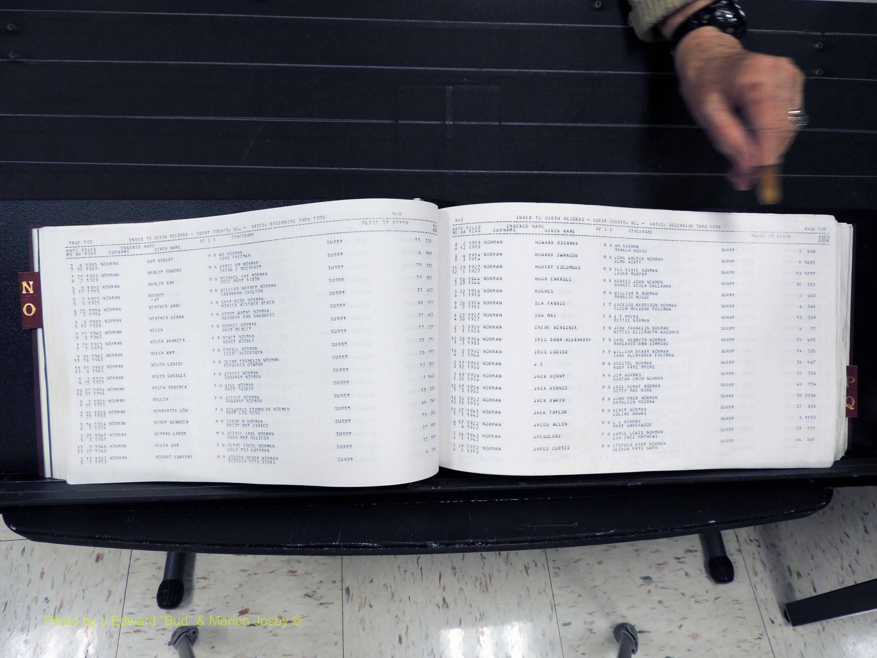 Surry Co, NC, Births, N-Q, 1913-1998 (156).JPG