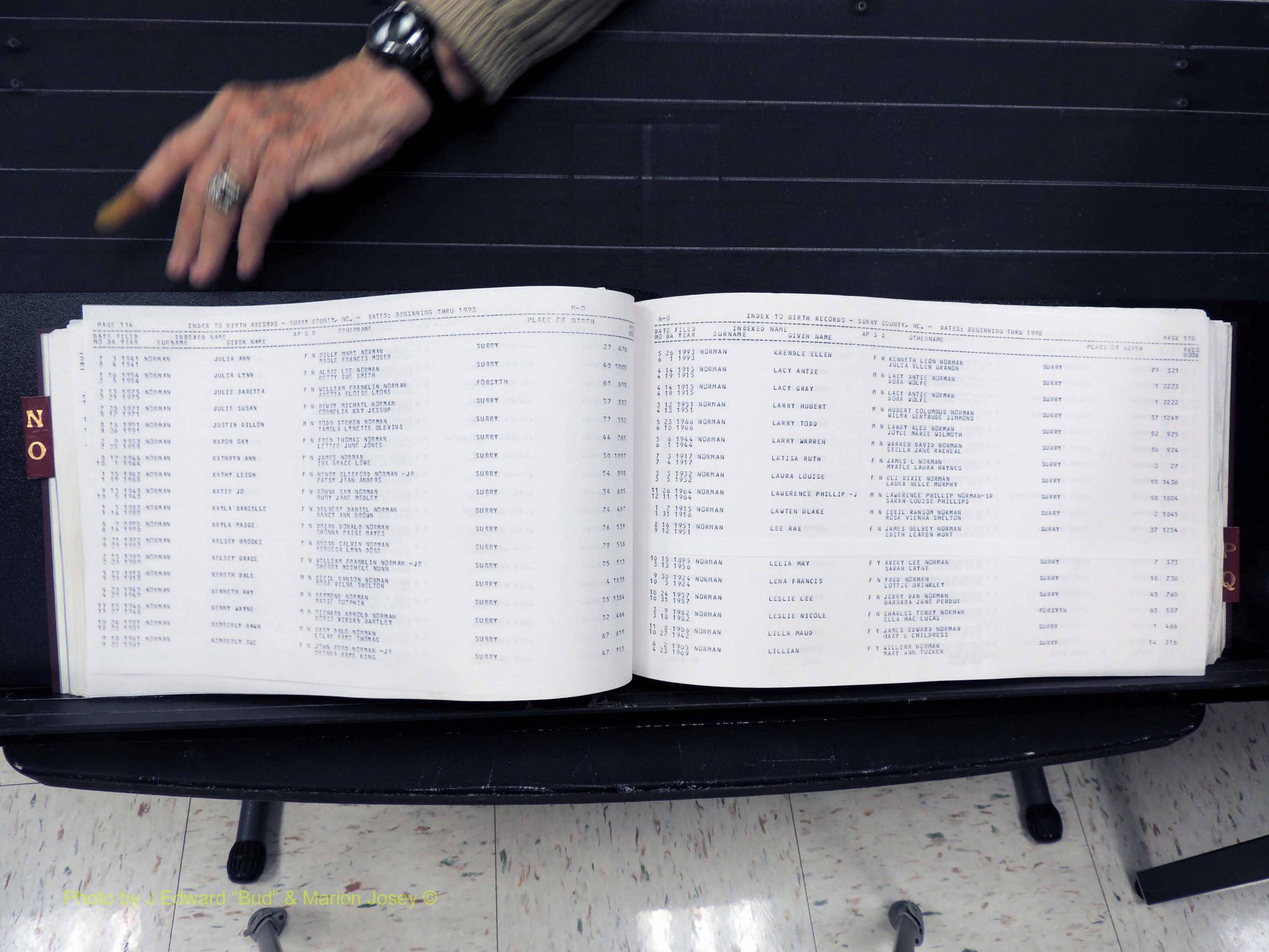 Surry Co, NC, Births, N-Q, 1913-1998 (159).JPG