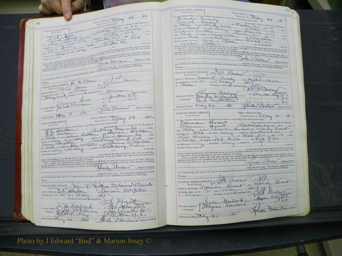 Swain Marriage Lic, 1934-1955 070.JPG
