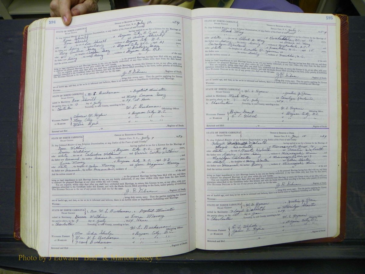 Swain Marriage Lic, 1934-1955 343.JPG