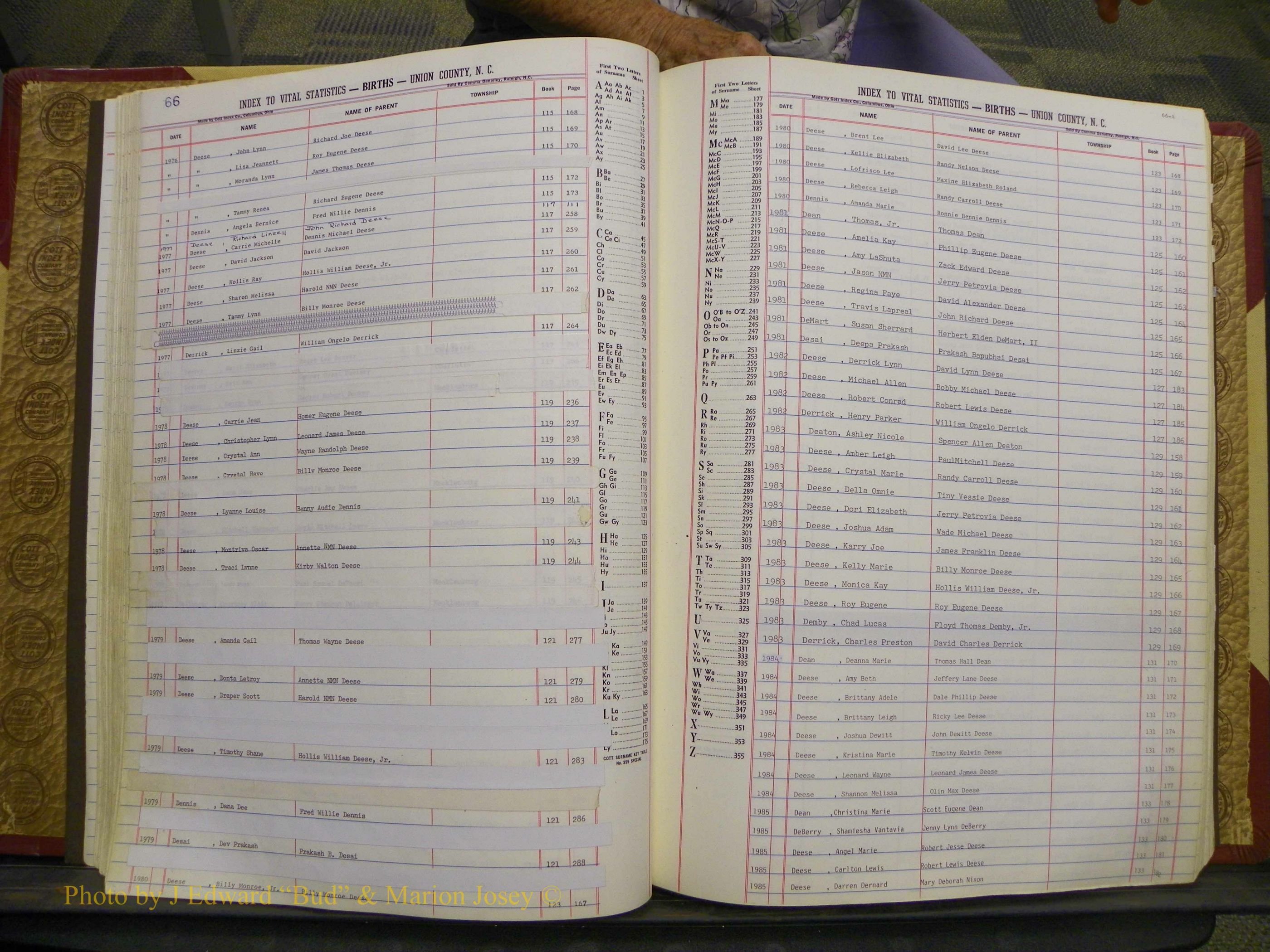 Union Co, NC Births, A-S, 1972-1990 (62).JPG
