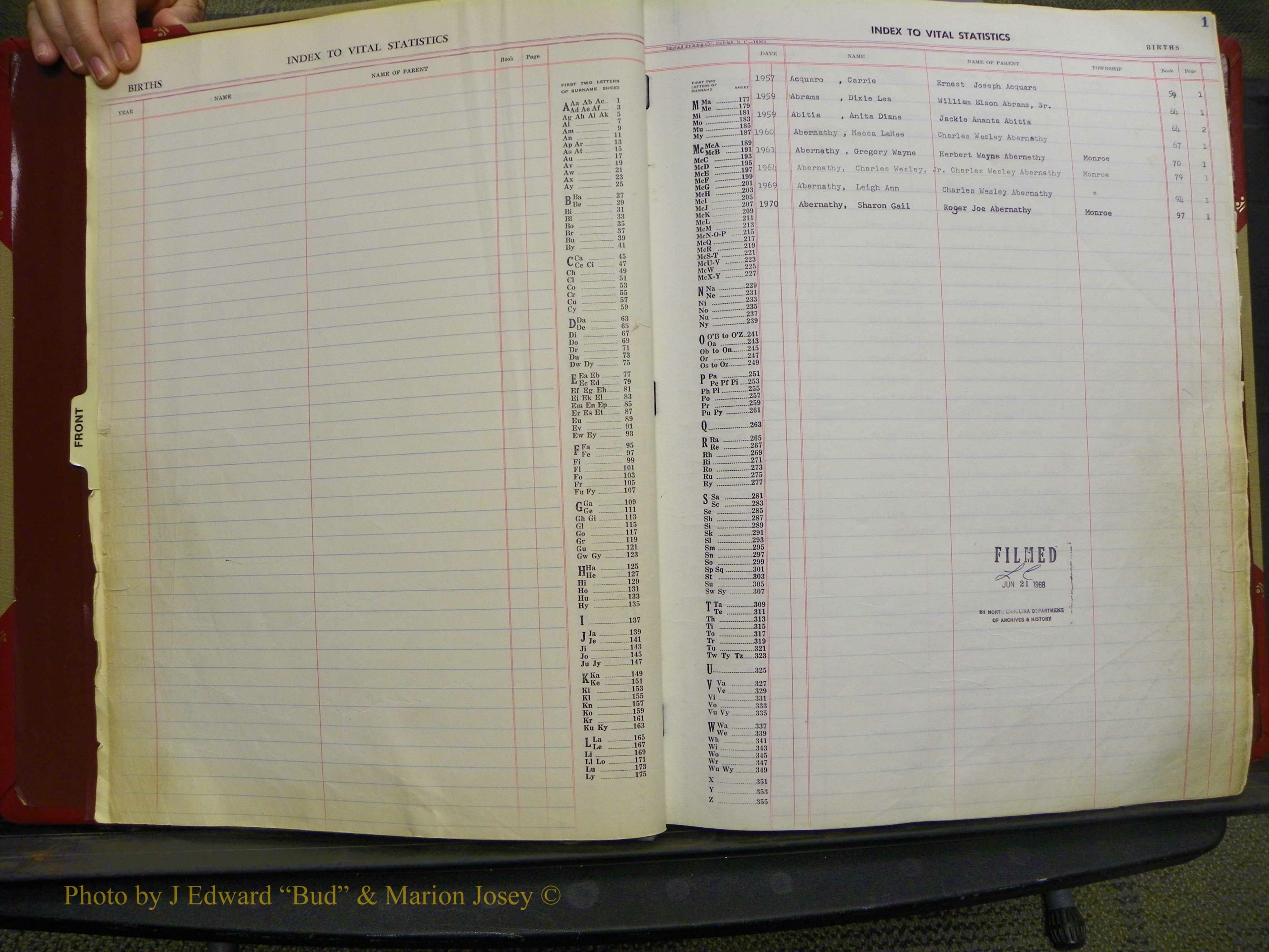 Union Co, NC Births, A-Z, 1956-1971 (2).JPG