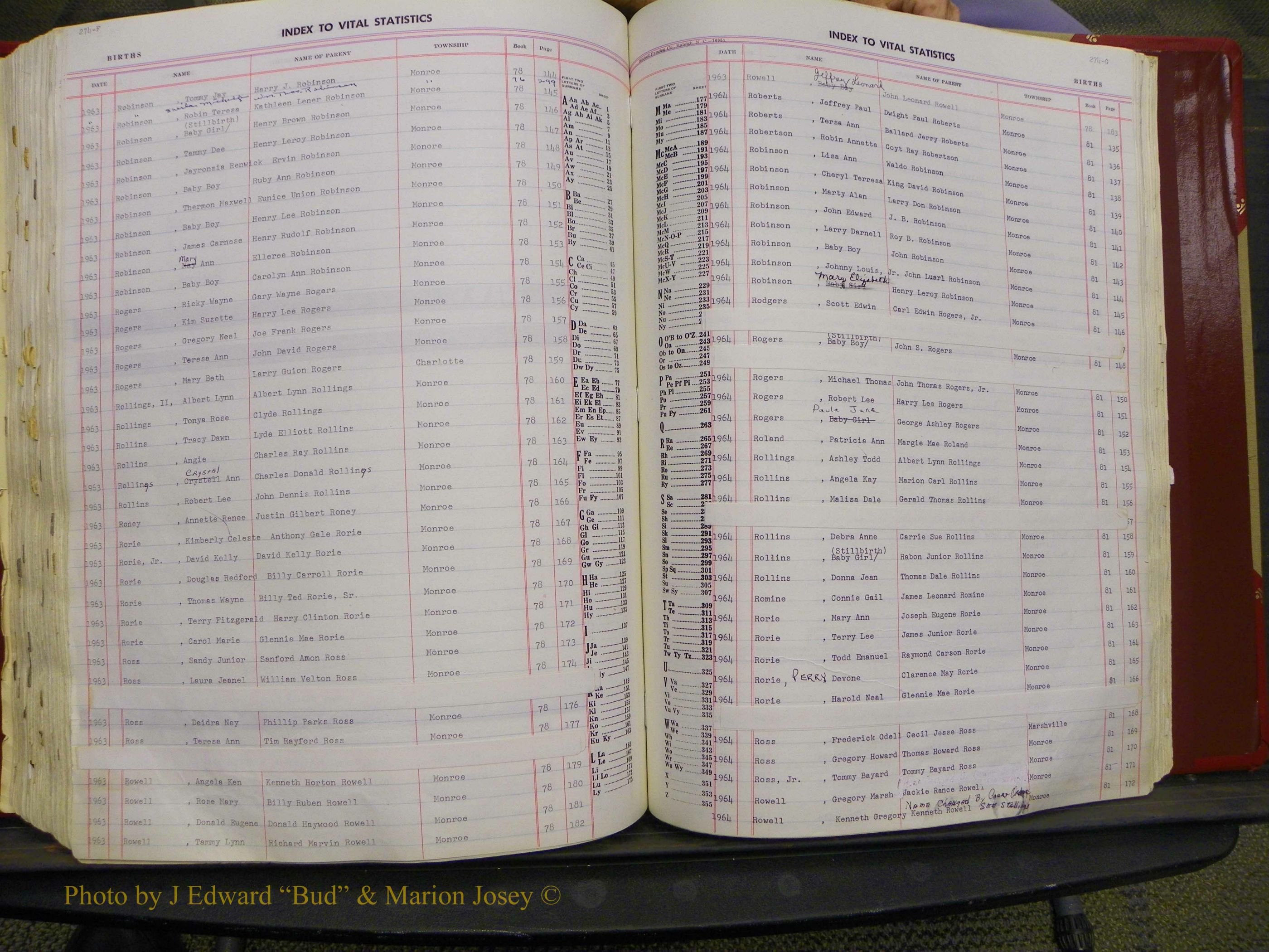 Union Co, NC Births, A-Z, 1956-1971 (285).JPG