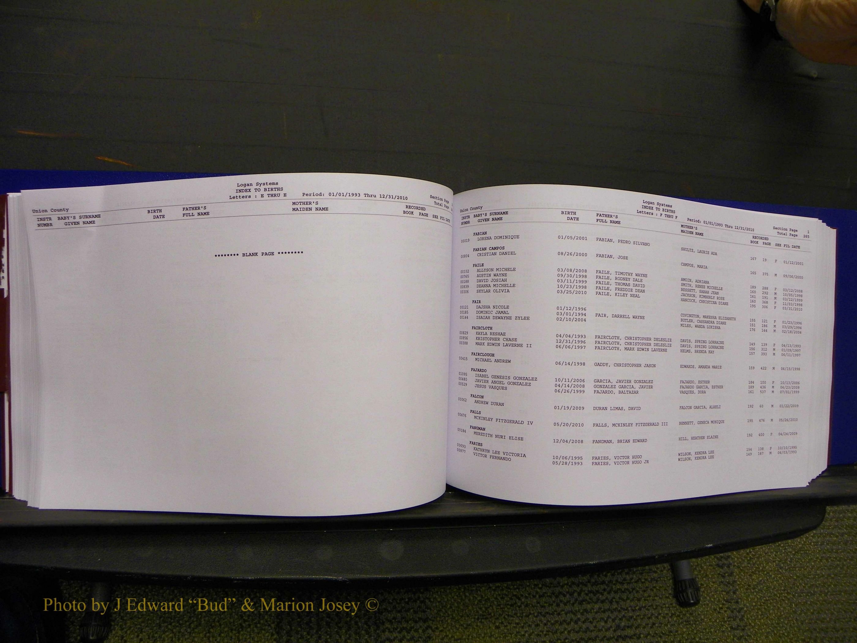 Union Co, NC Births, A-Z, 1993-2010 (165).JPG