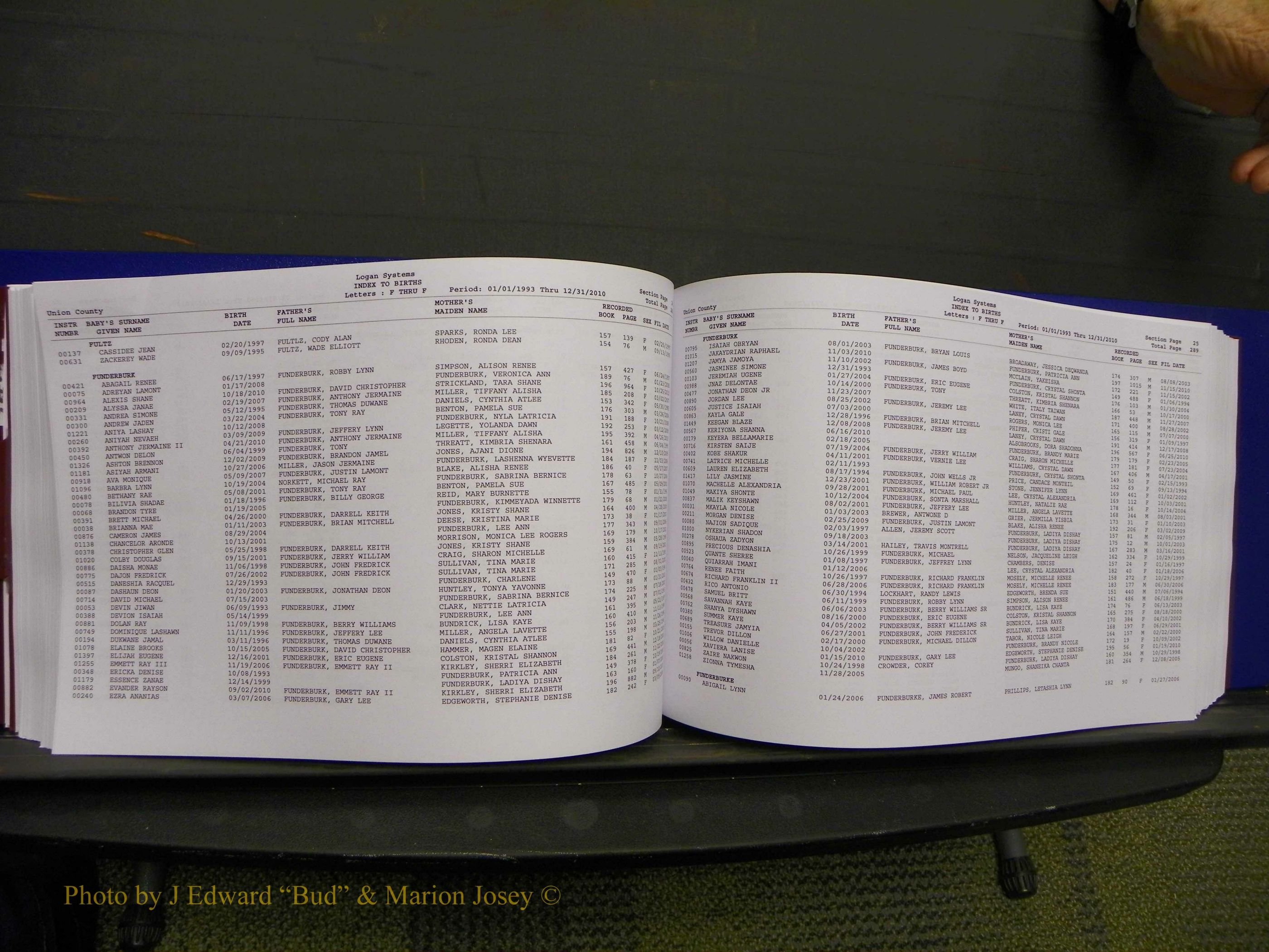Union Co, NC Births, A-Z, 1993-2010 (177).JPG