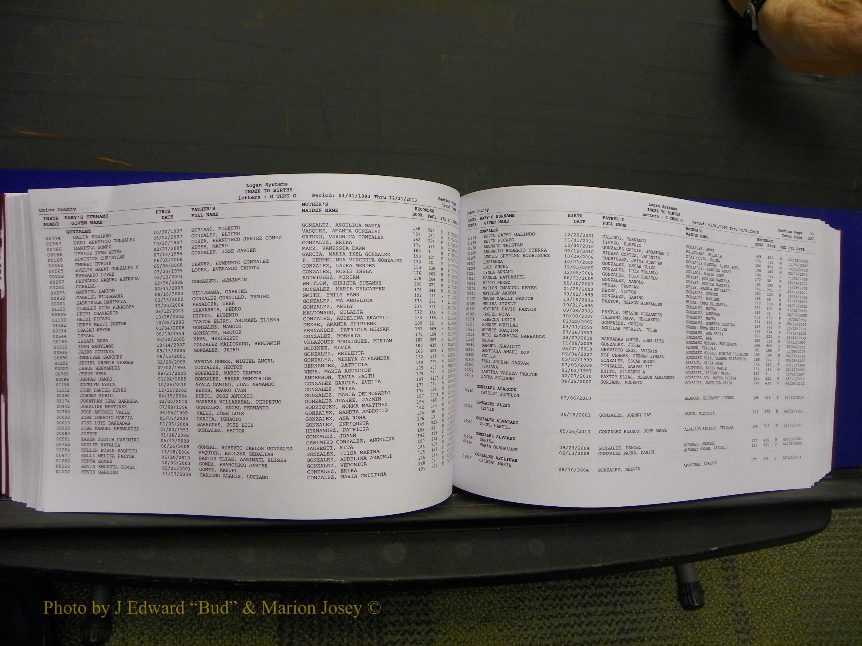 Union Co, NC Births, A-Z, 1993-2010 (196).JPG
