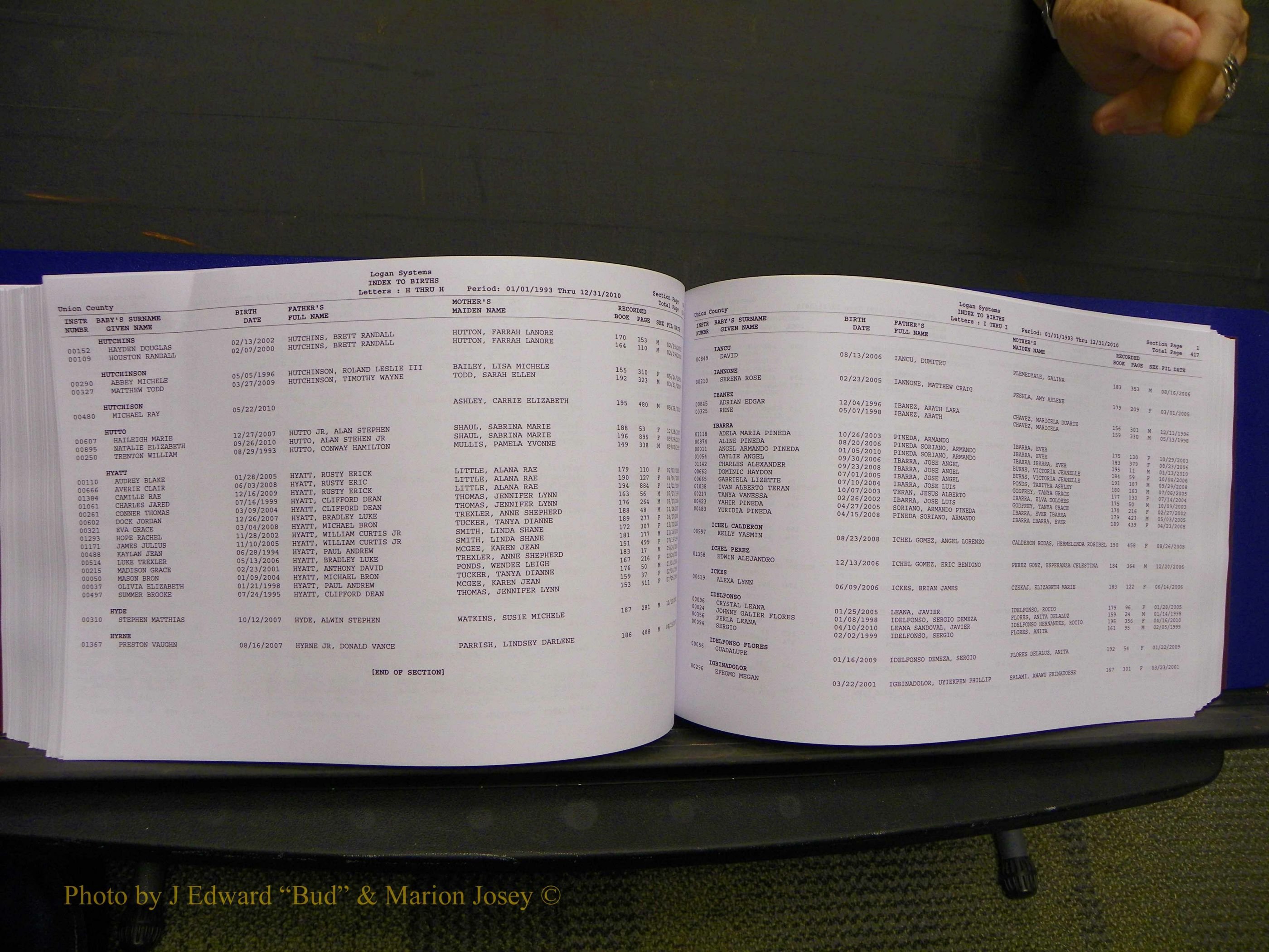 Union Co, NC Births, A-Z, 1993-2010 (242).JPG