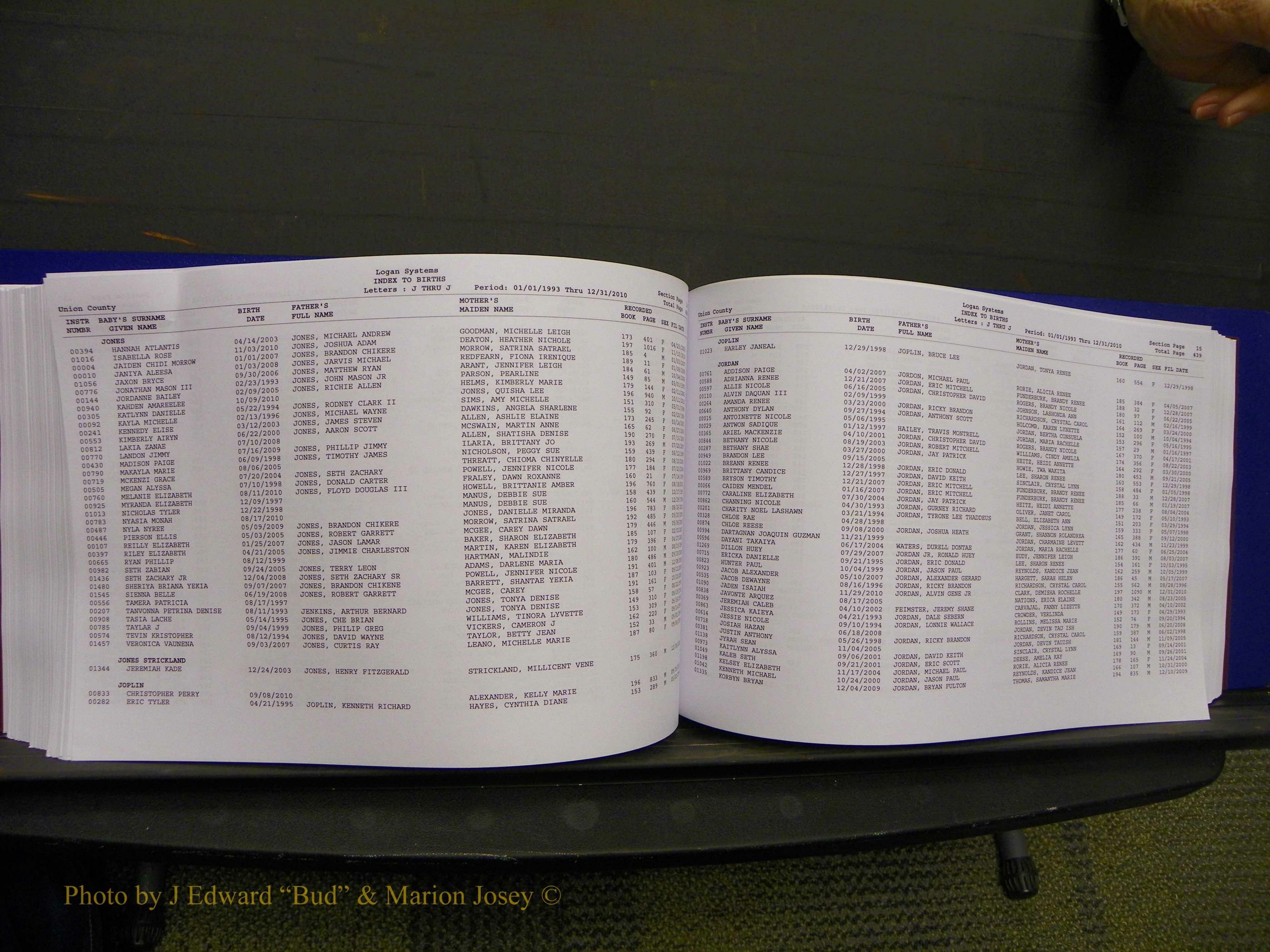 Union Co, NC Births, A-Z, 1993-2010 (252).JPG