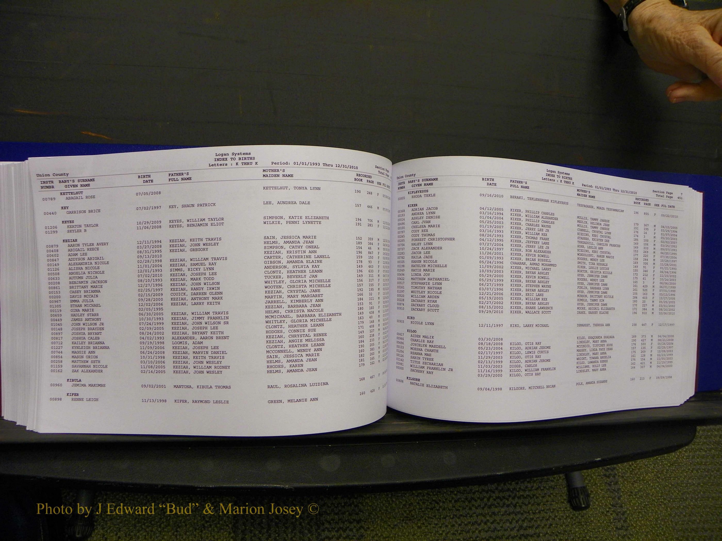 Union Co, NC Births, A-Z, 1993-2010 (258).JPG