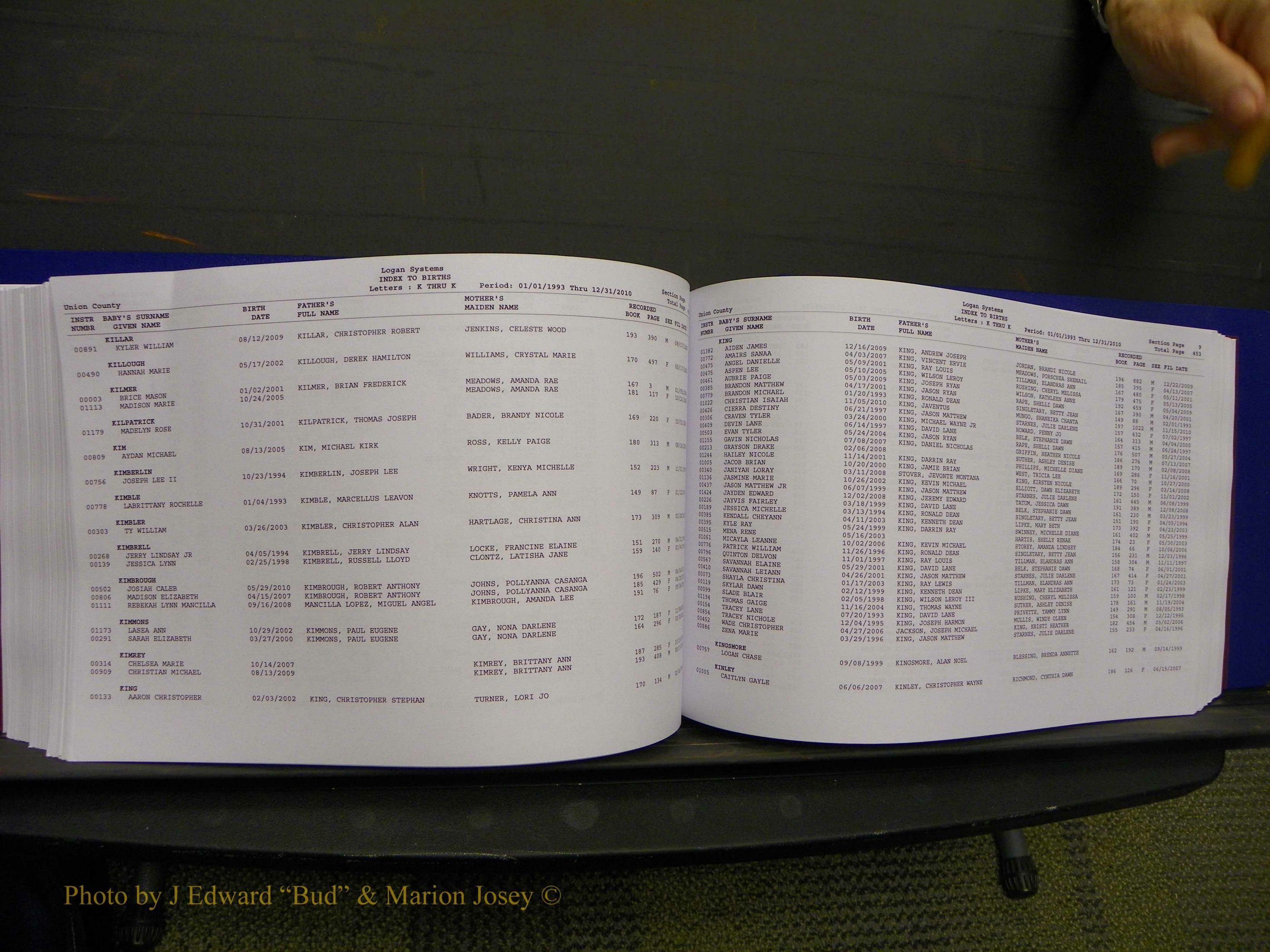 Union Co, NC Births, A-Z, 1993-2010 (259).JPG