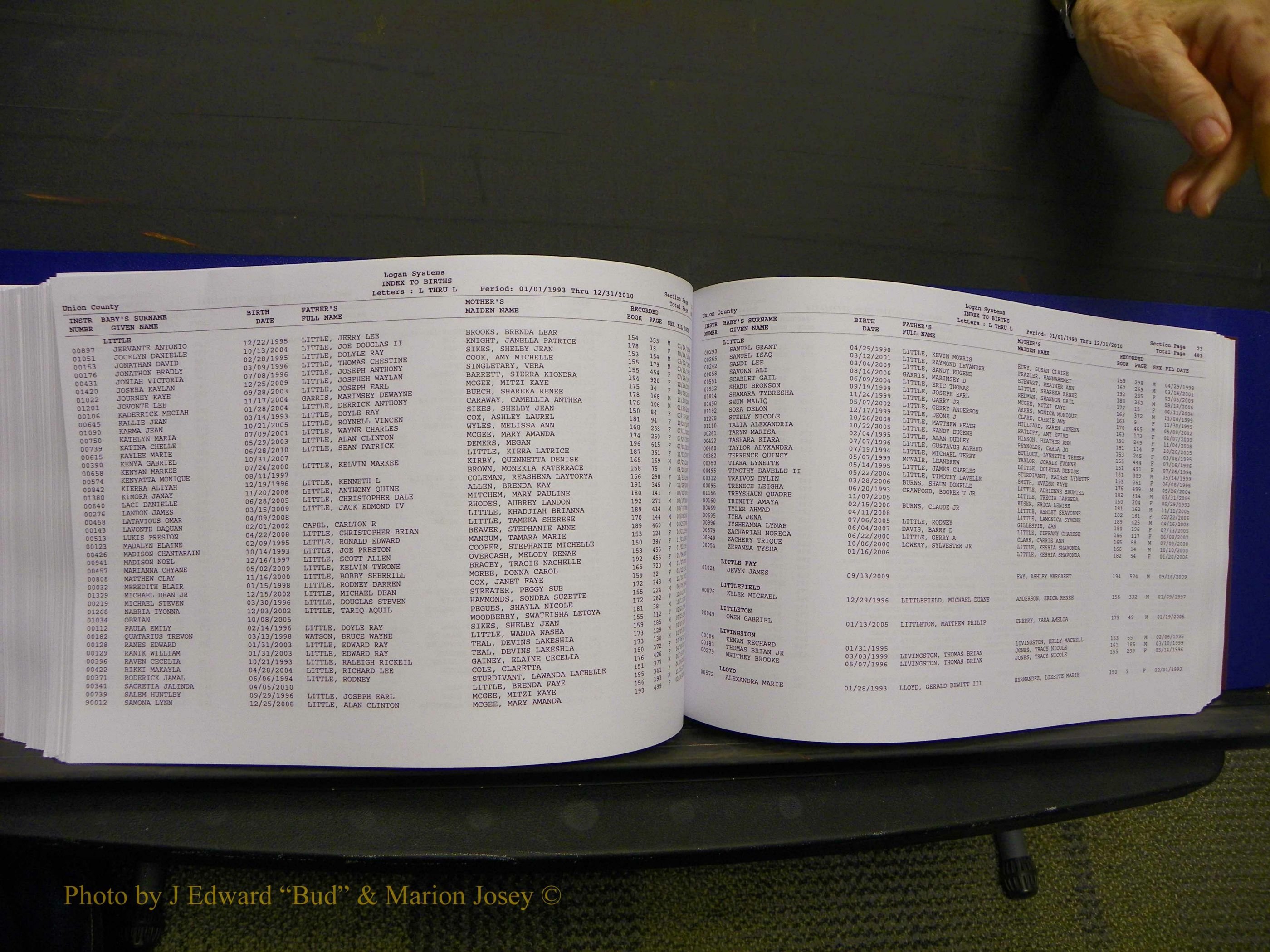 Union Co, NC Births, A-Z, 1993-2010 (274).JPG