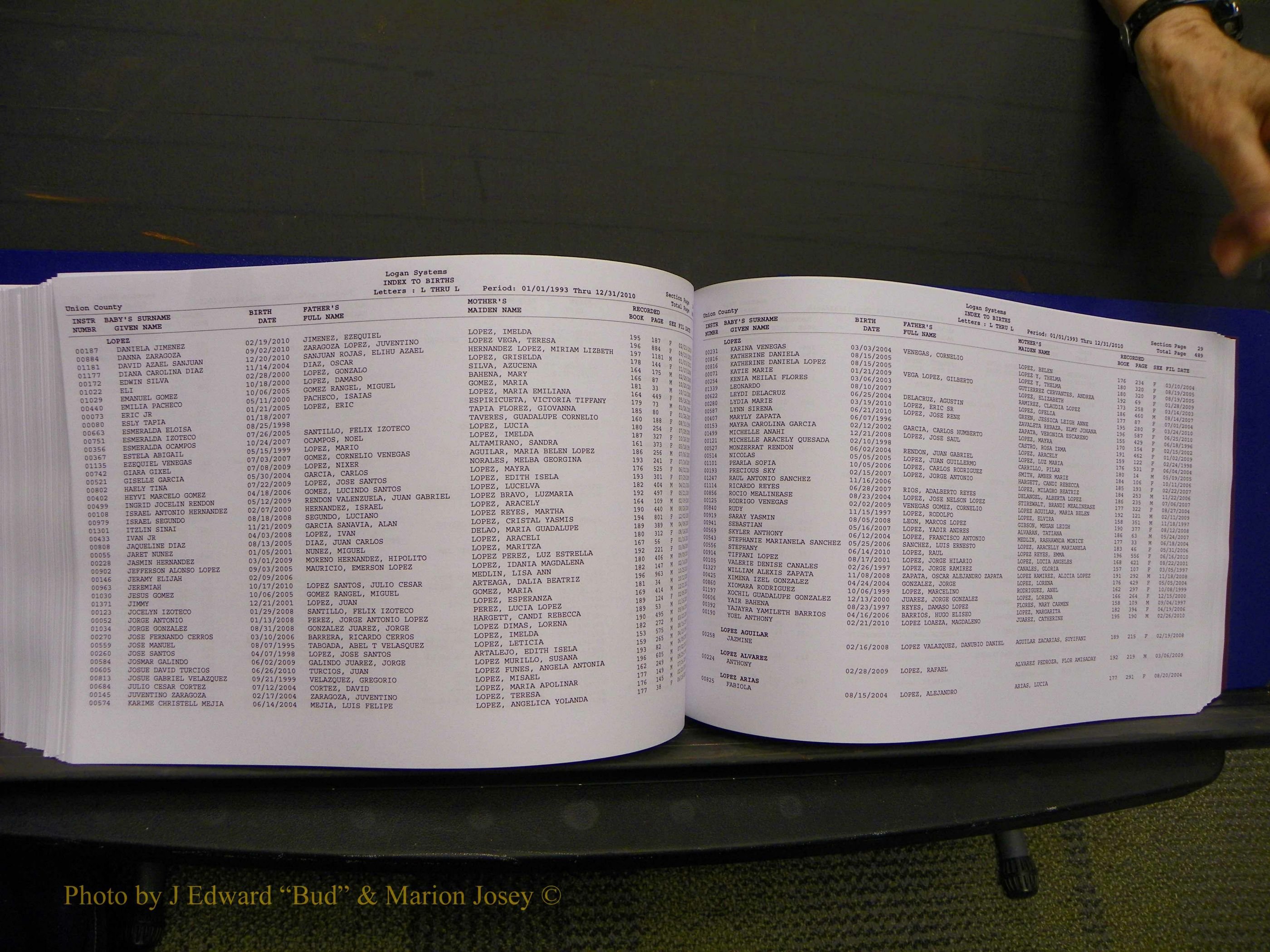 Union Co, NC Births, A-Z, 1993-2010 (278).JPG