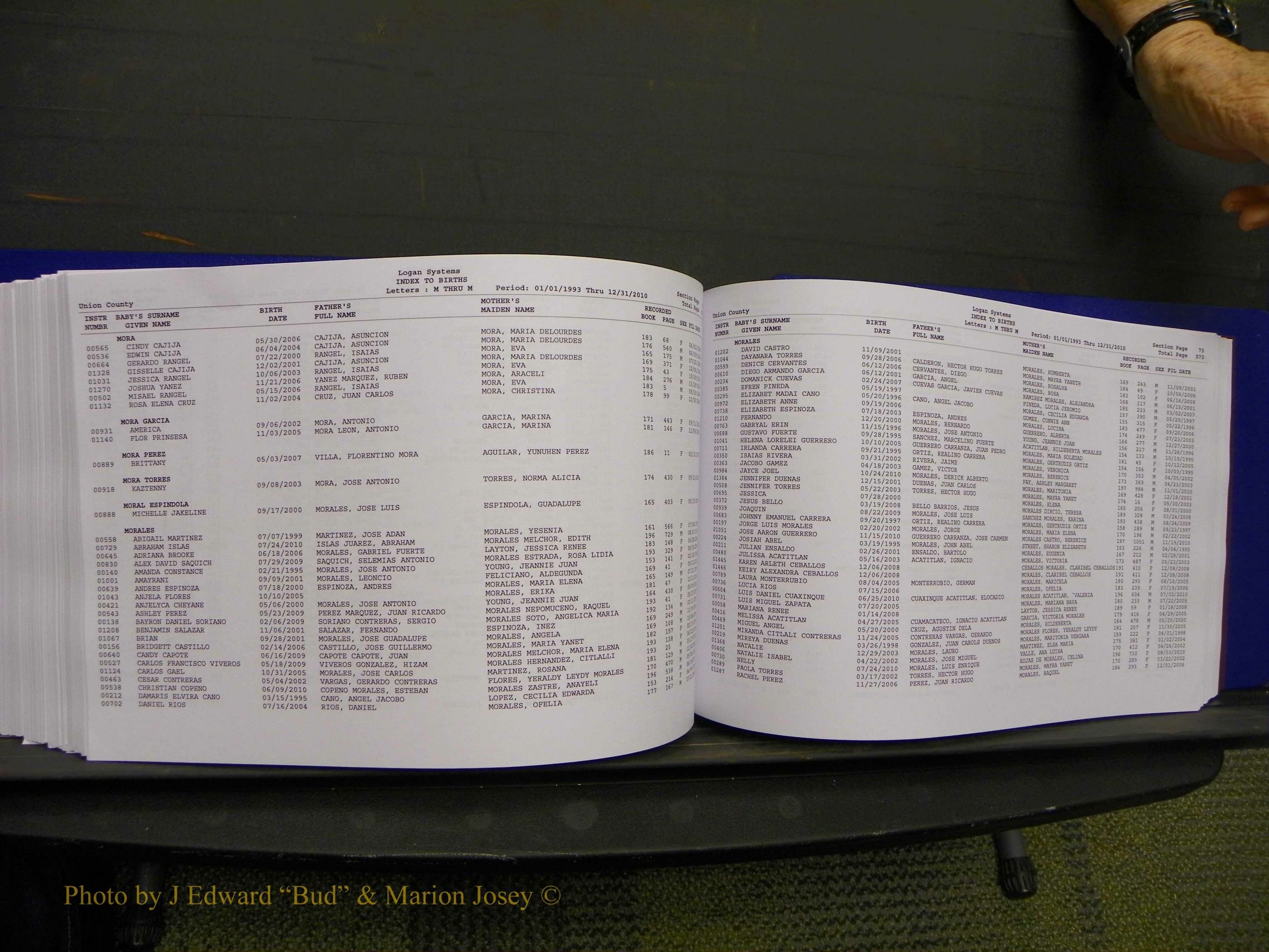 Union Co, NC Births, A-Z, 1993-2010 (320).JPG