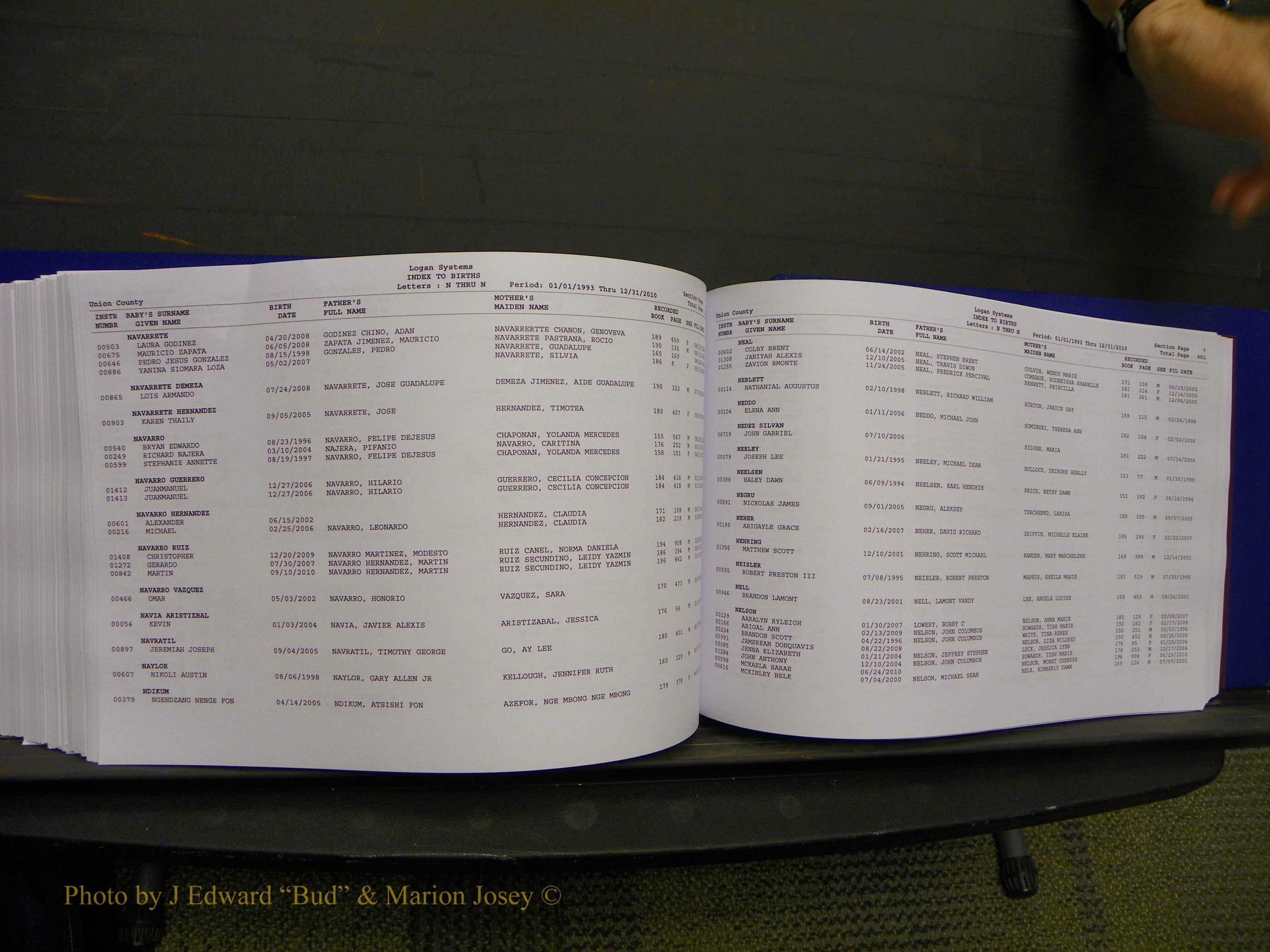 Union Co, NC Births, A-Z, 1993-2010 (333).JPG