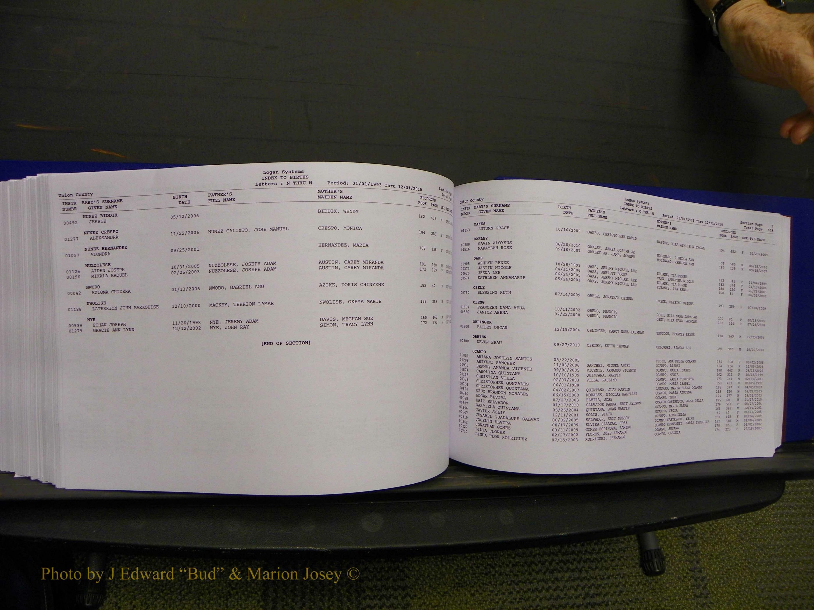 Union Co, NC Births, A-Z, 1993-2010 (337).JPG