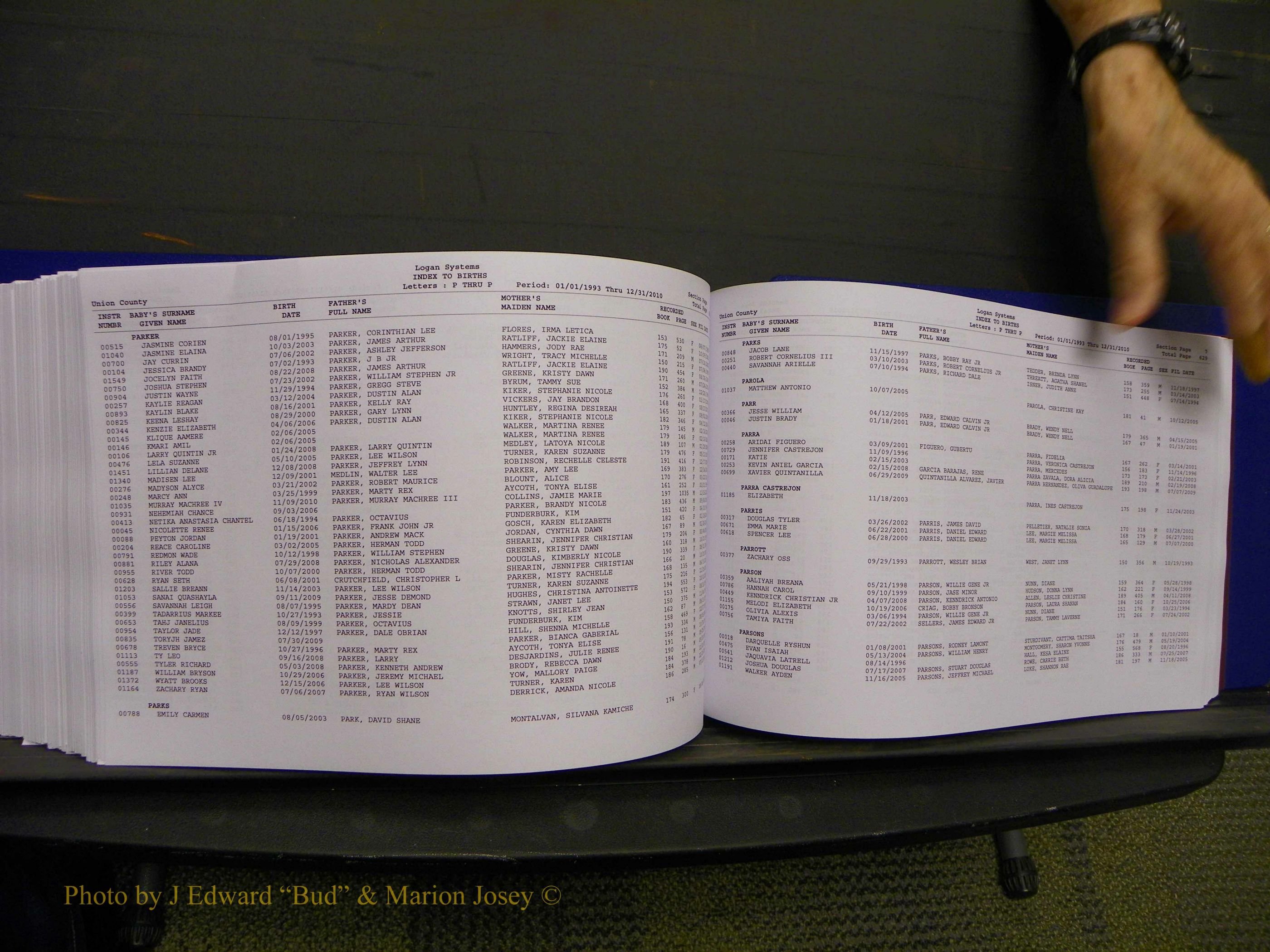 Union Co, NC Births, A-Z, 1993-2010 (347).JPG