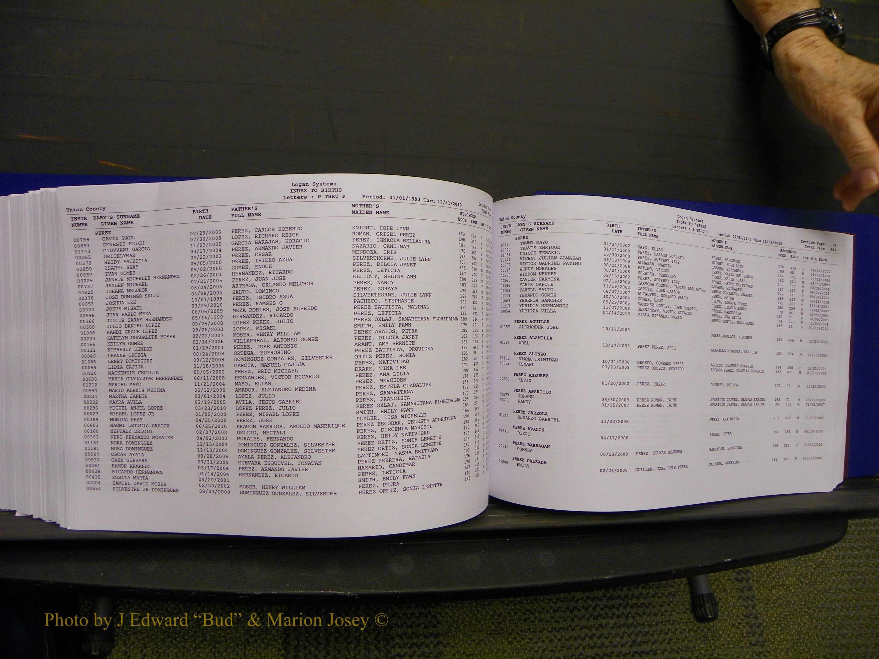 Union Co, NC Births, A-Z, 1993-2010 (352).JPG