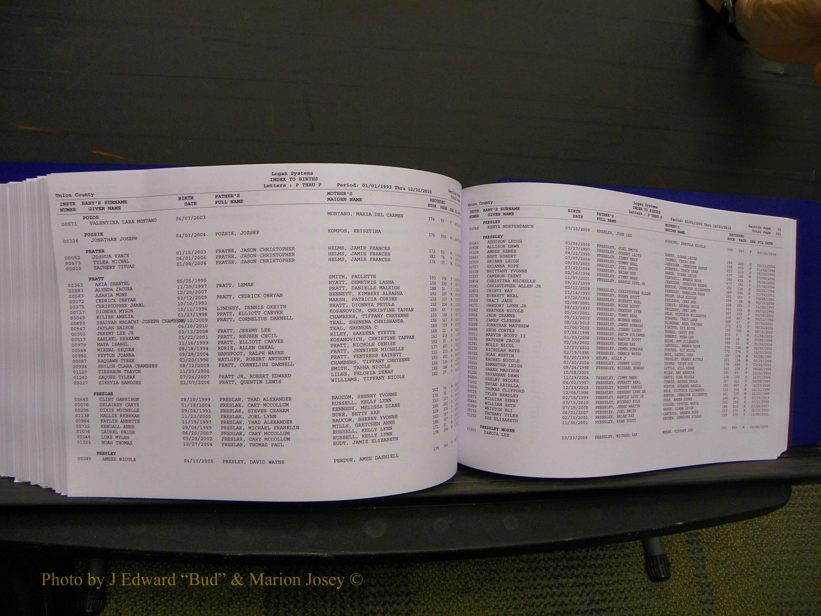 Union Co, NC Births, A-Z, 1993-2010 (363).JPG