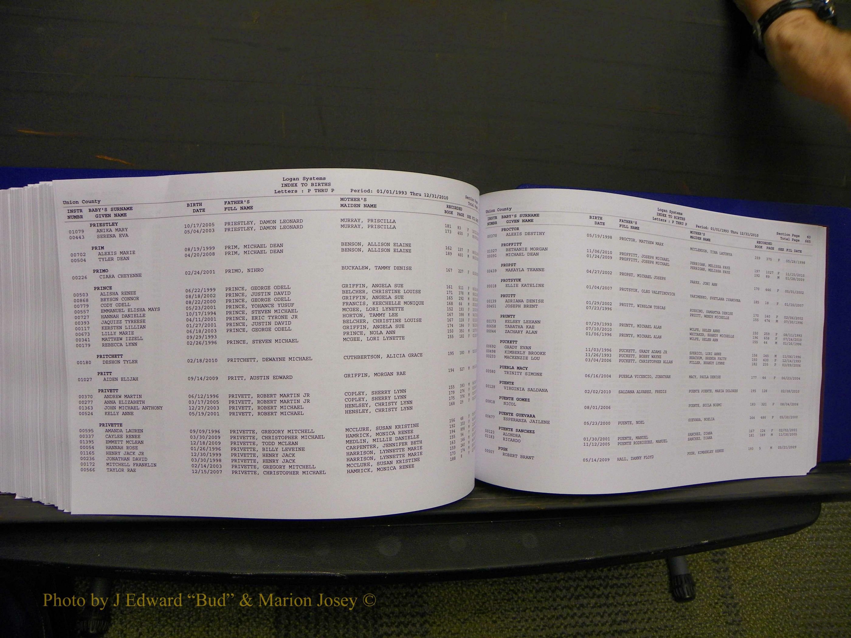 Union Co, NC Births, A-Z, 1993-2010 (366).JPG