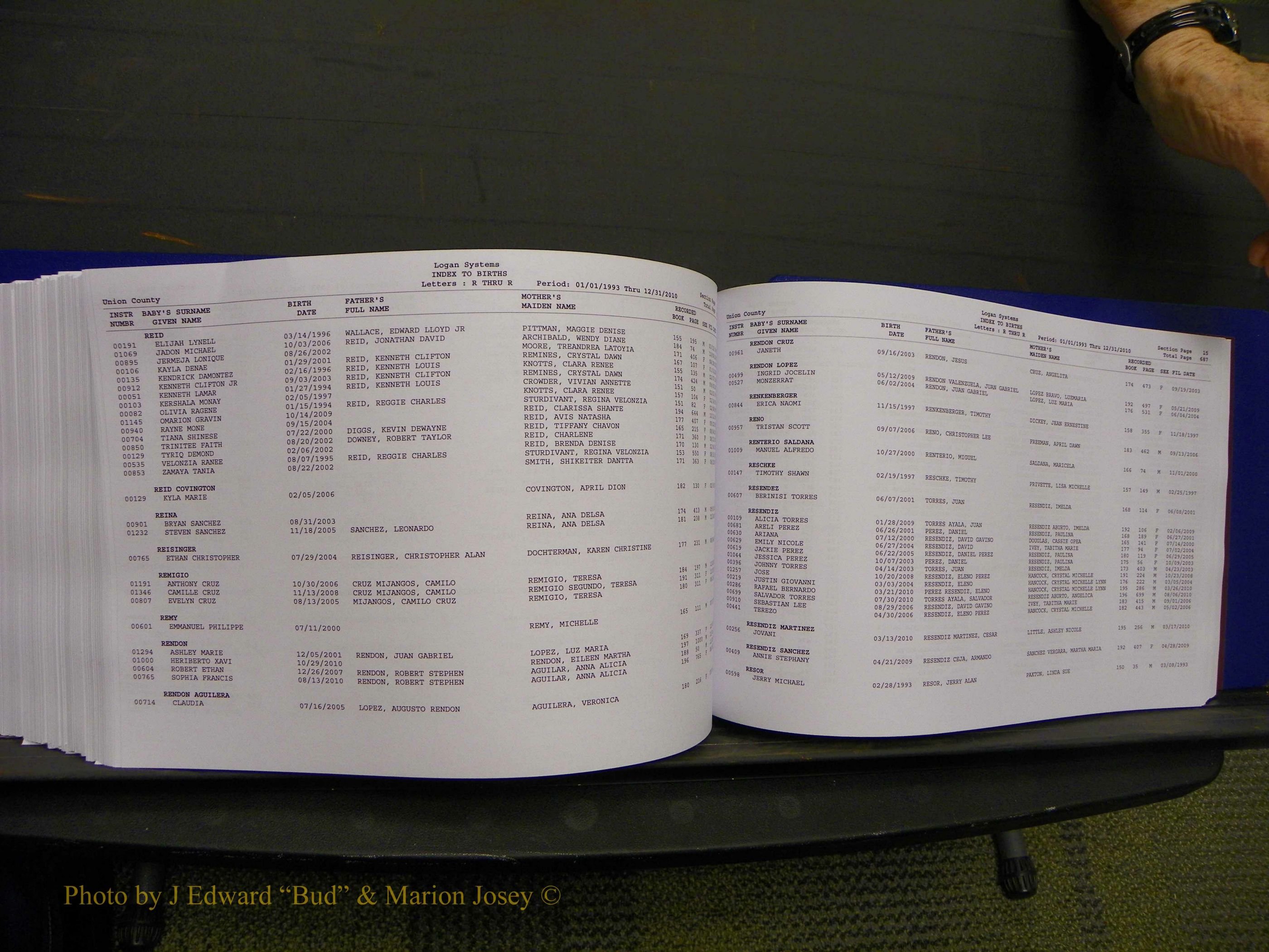 Union Co, NC Births, A-Z, 1993-2010 (377).JPG