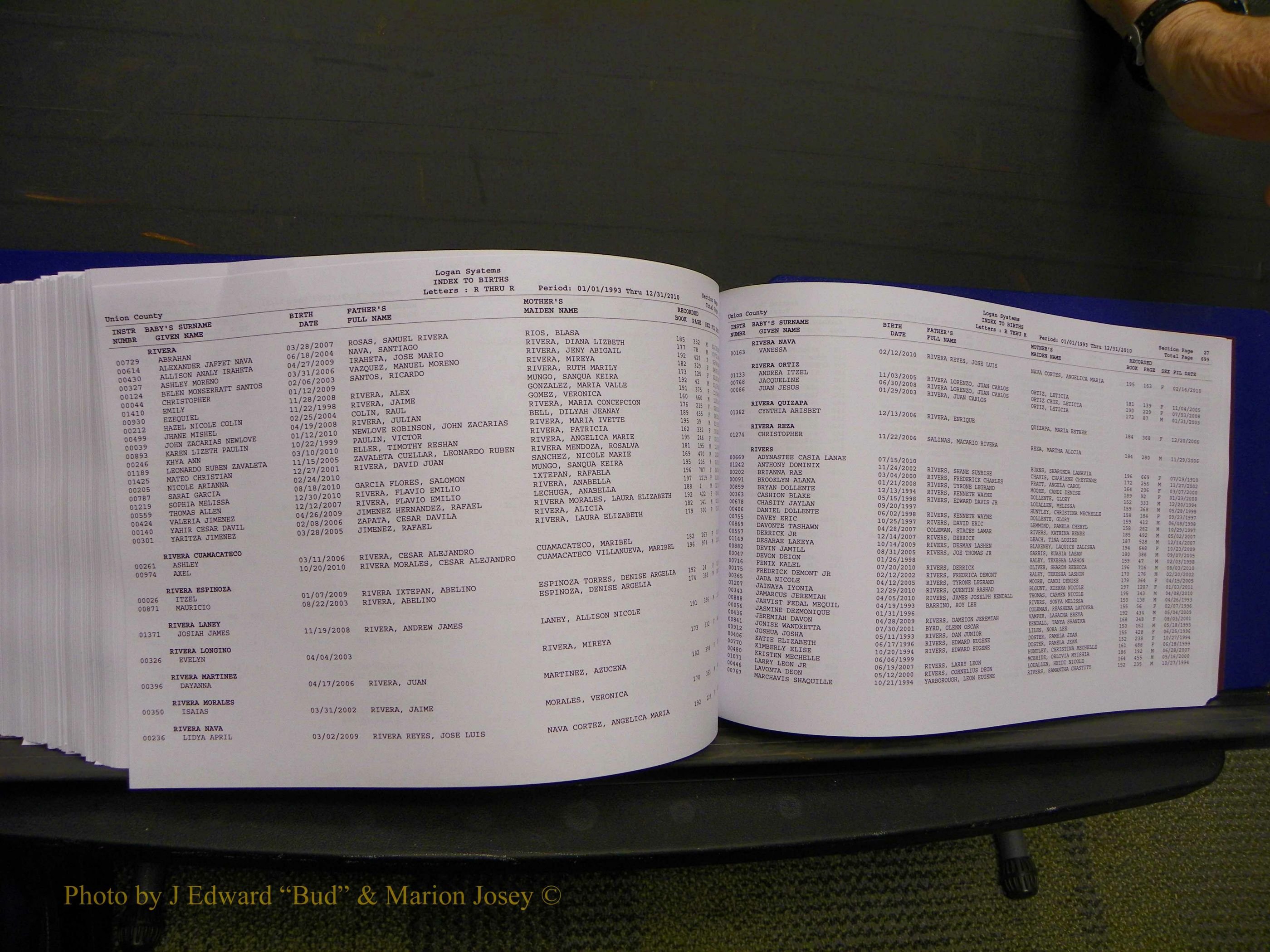 Union Co, NC Births, A-Z, 1993-2010 (383).JPG