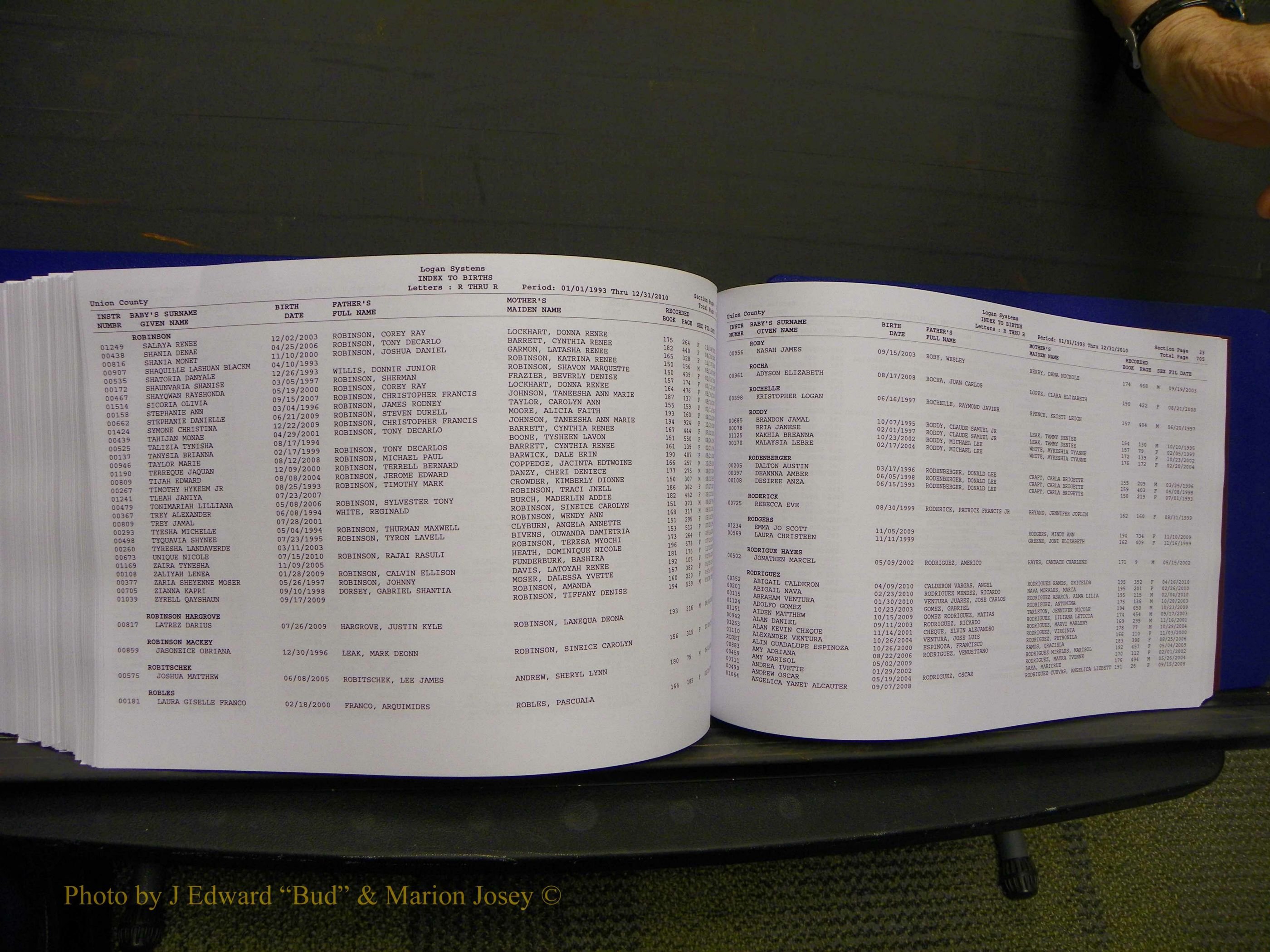 Union Co, NC Births, A-Z, 1993-2010 (384).JPG
