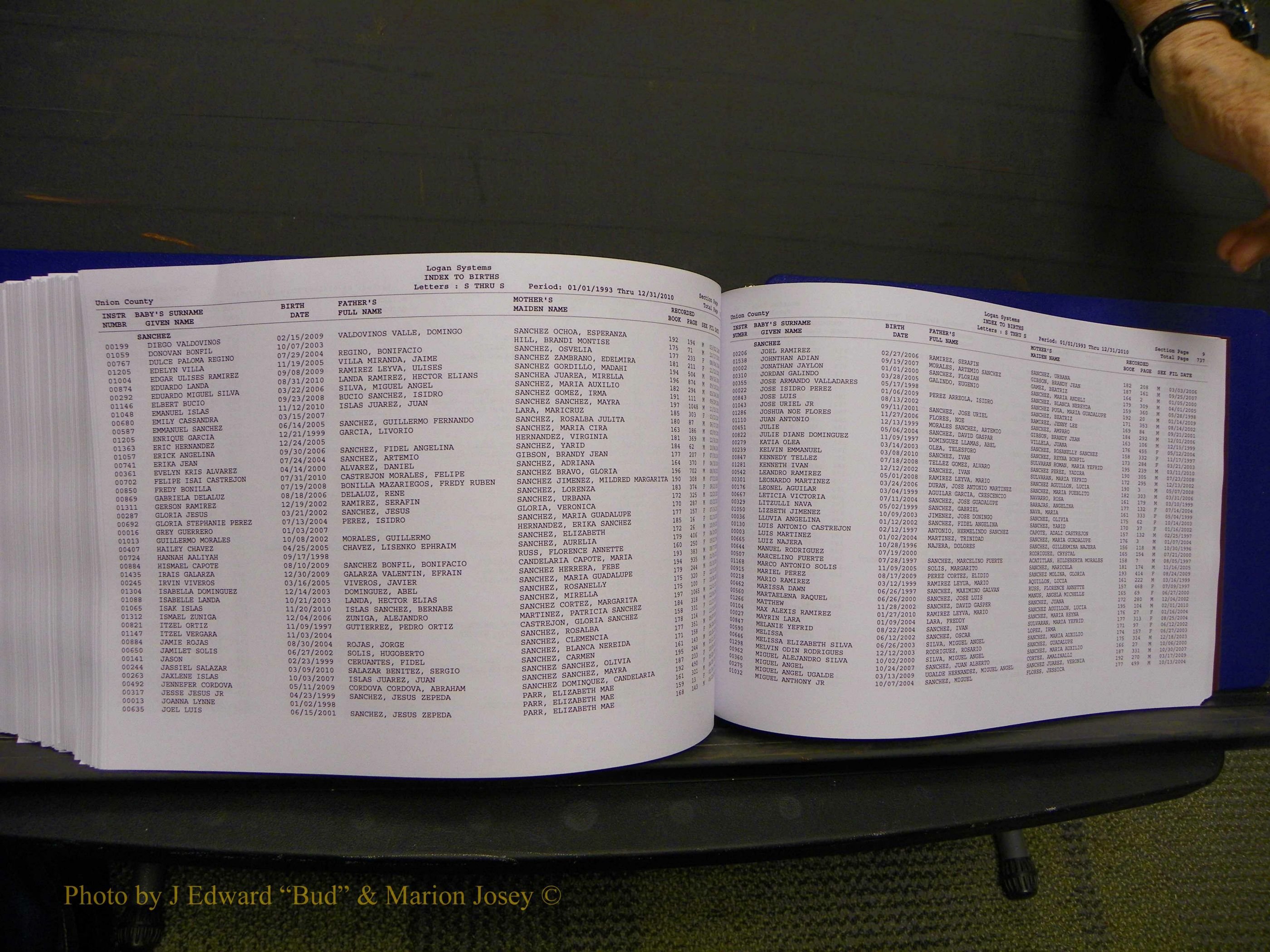 Union Co, NC Births, A-Z, 1993-2010 (402).JPG